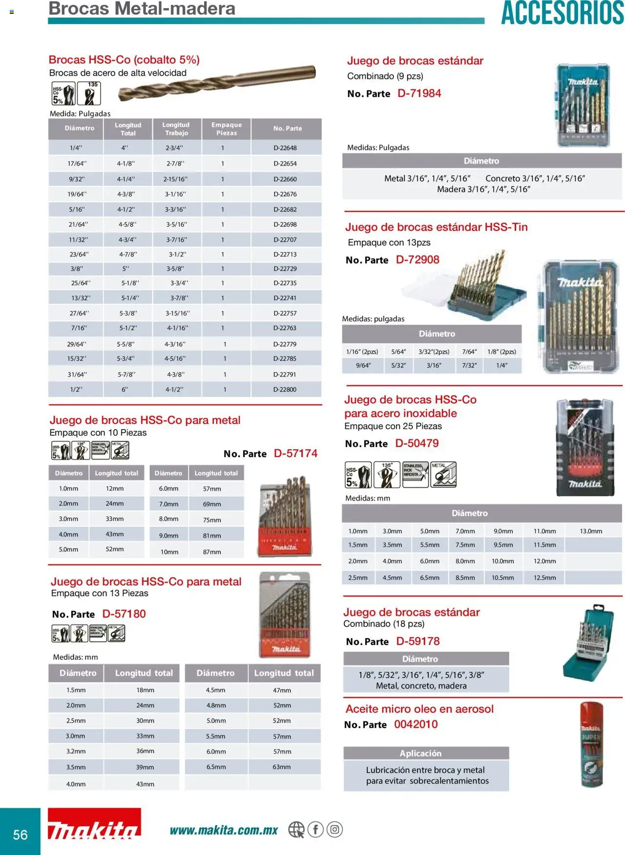 Makita catálogo Accesorios - página 56- válido desde 08/07/2024