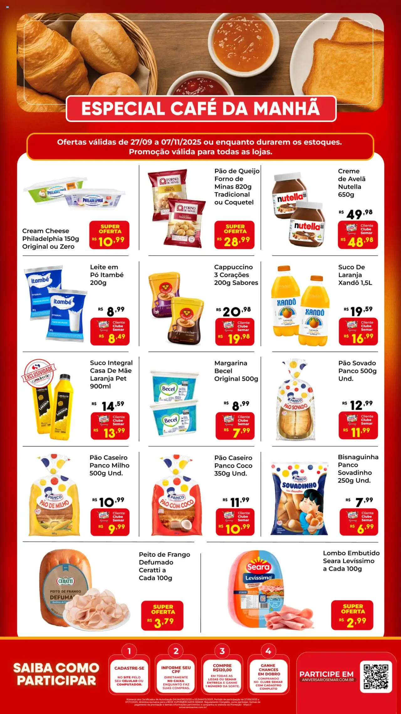 Semar Supermercado - Ofertas Especial Café da Manhã - página 1- válido a partir de 27/09/2025
