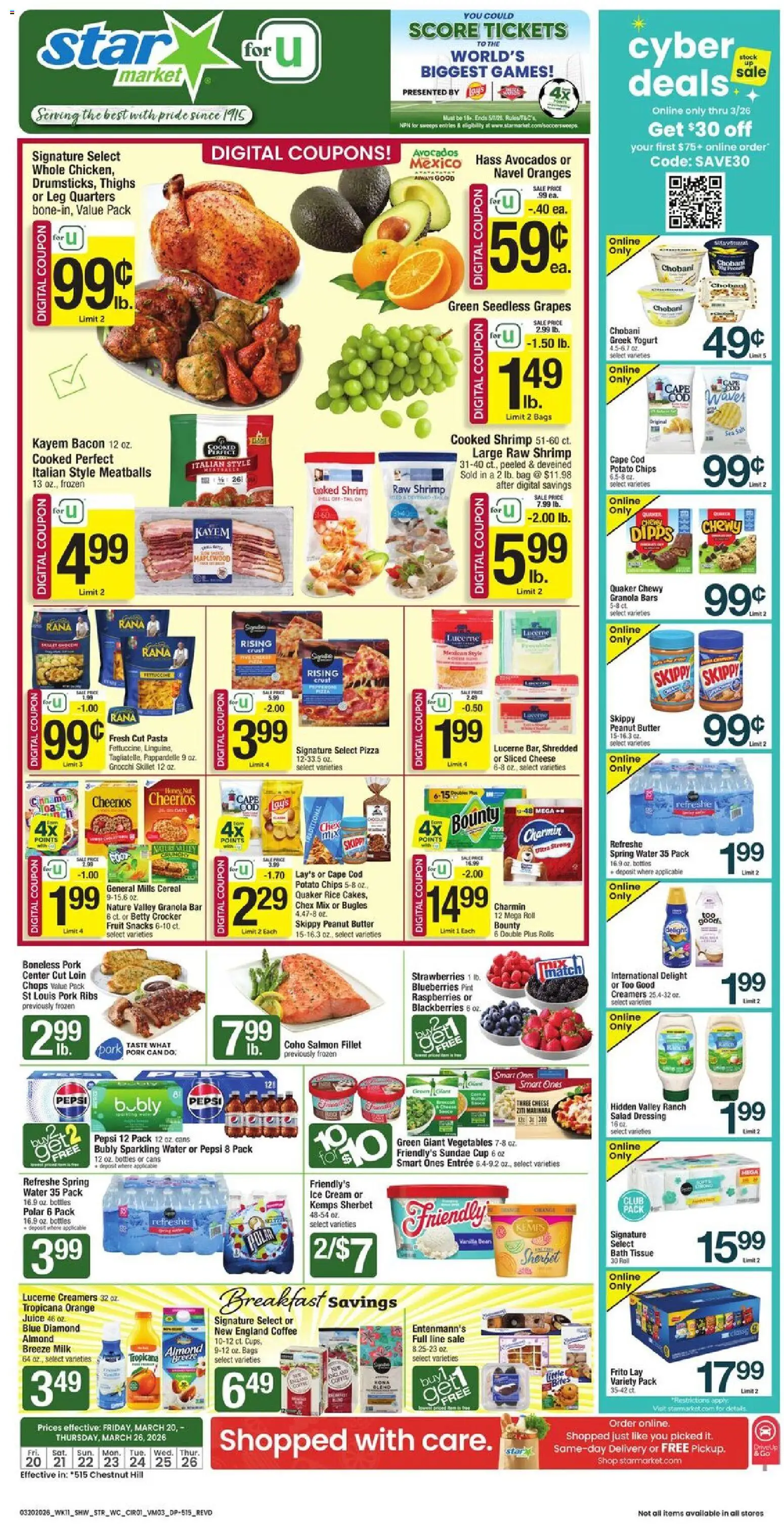 Star Market Weekly Ad - page 1- valid from 03/20/2026