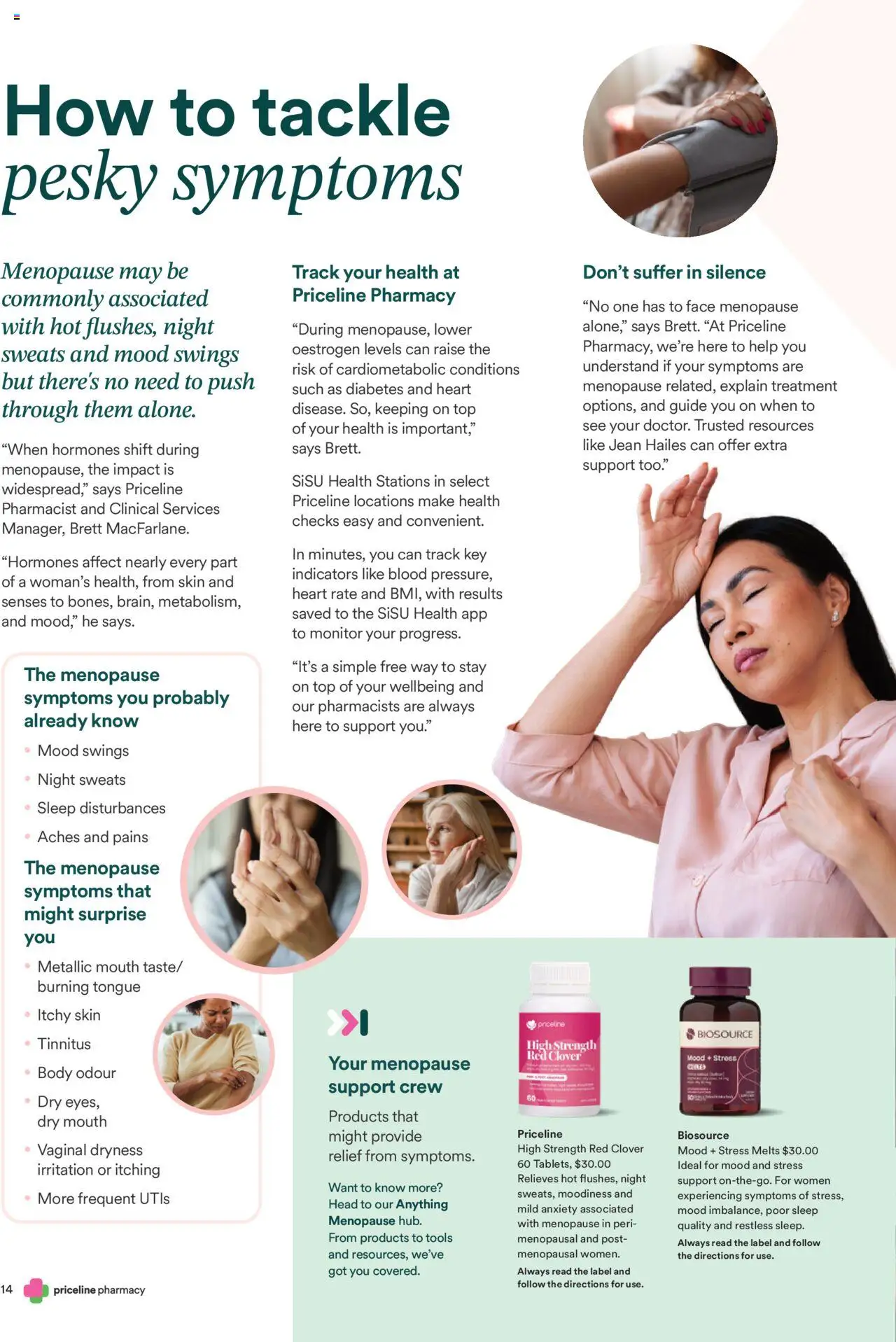 Priceline Pharmacy Anything Menopause Magazine - page 14- valid from 02/10/2025