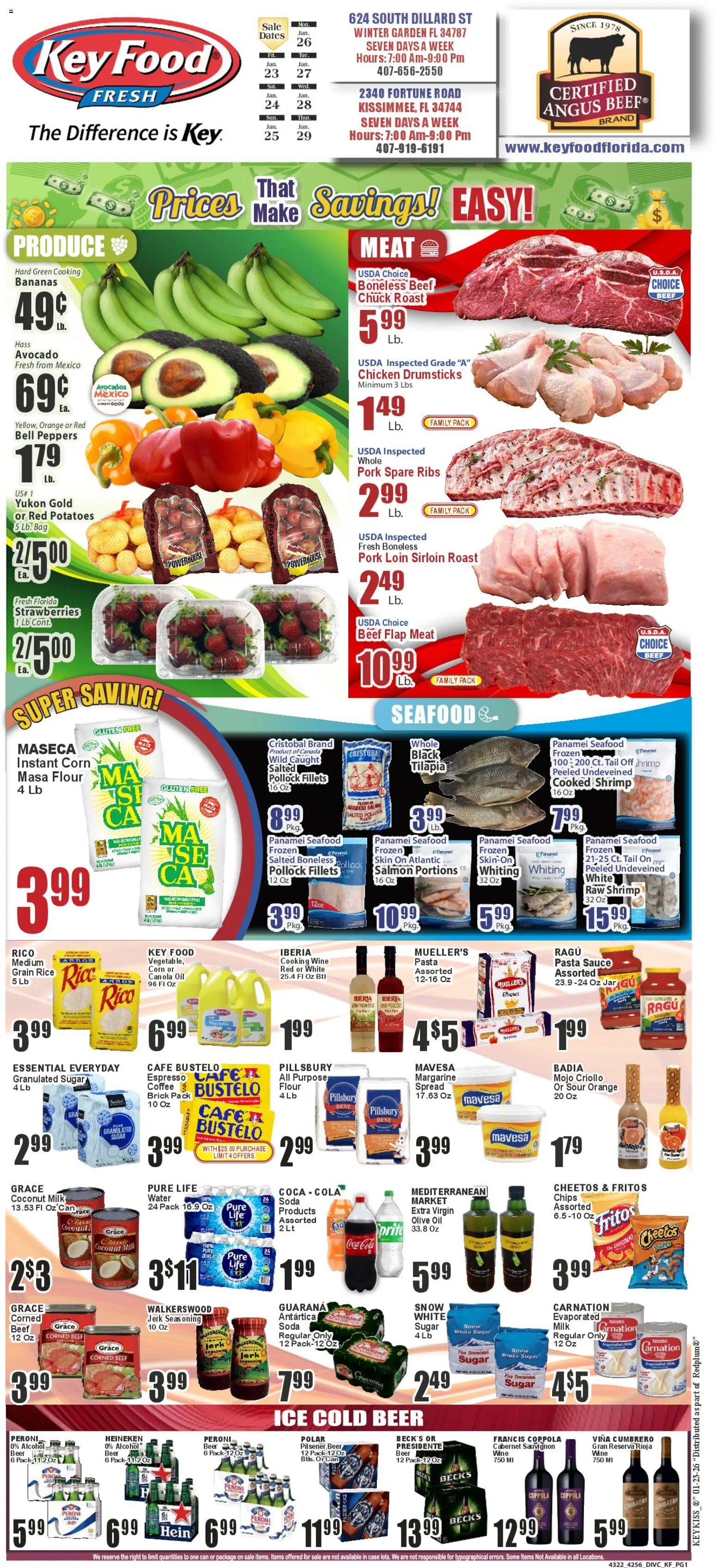 Key Food Weekly Ad - page 1- valid from 01/23/2026