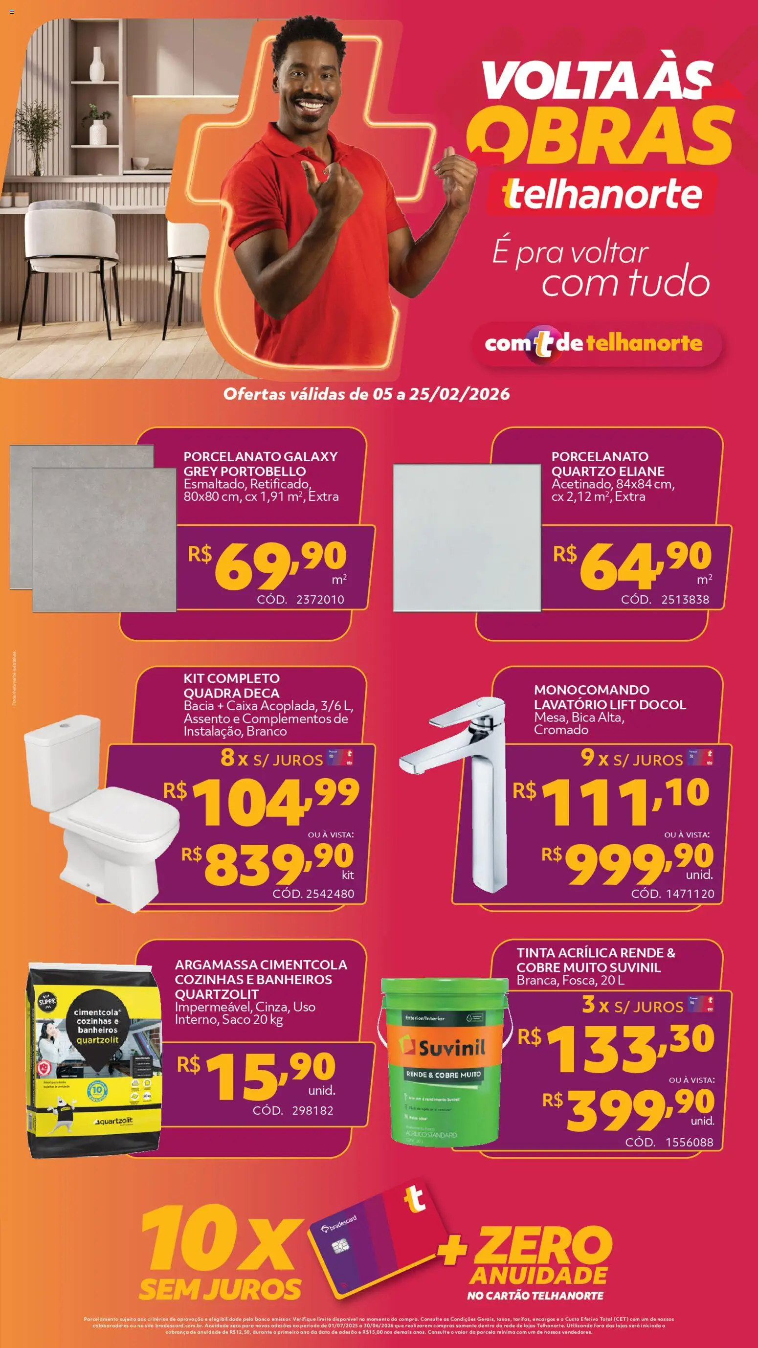 Telhanorte - Ofertas atuais - página 1- válido a partir de 05/02/2026
