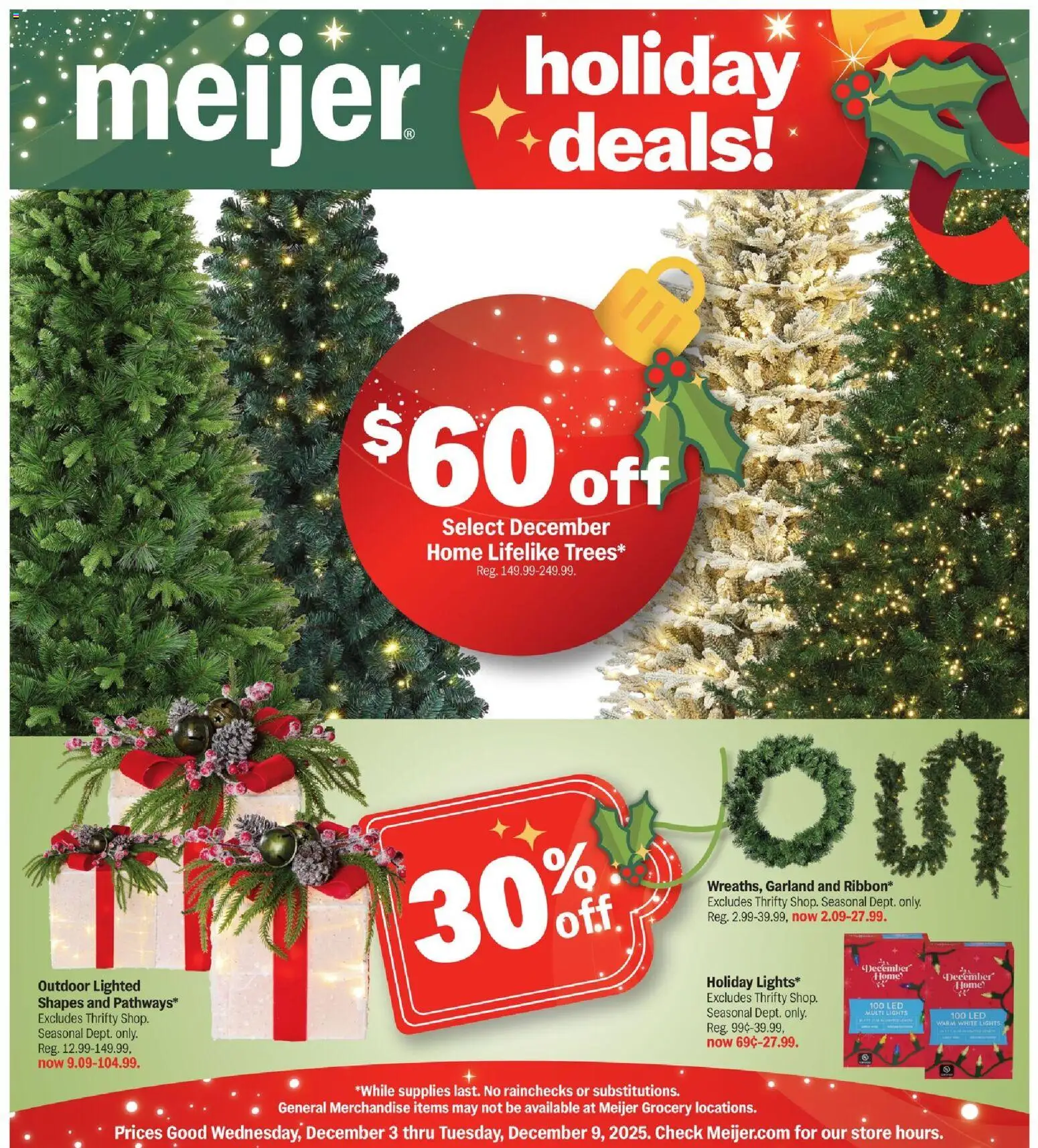 Meijer Holiday Deals - page 1- valid from 12/03/2025