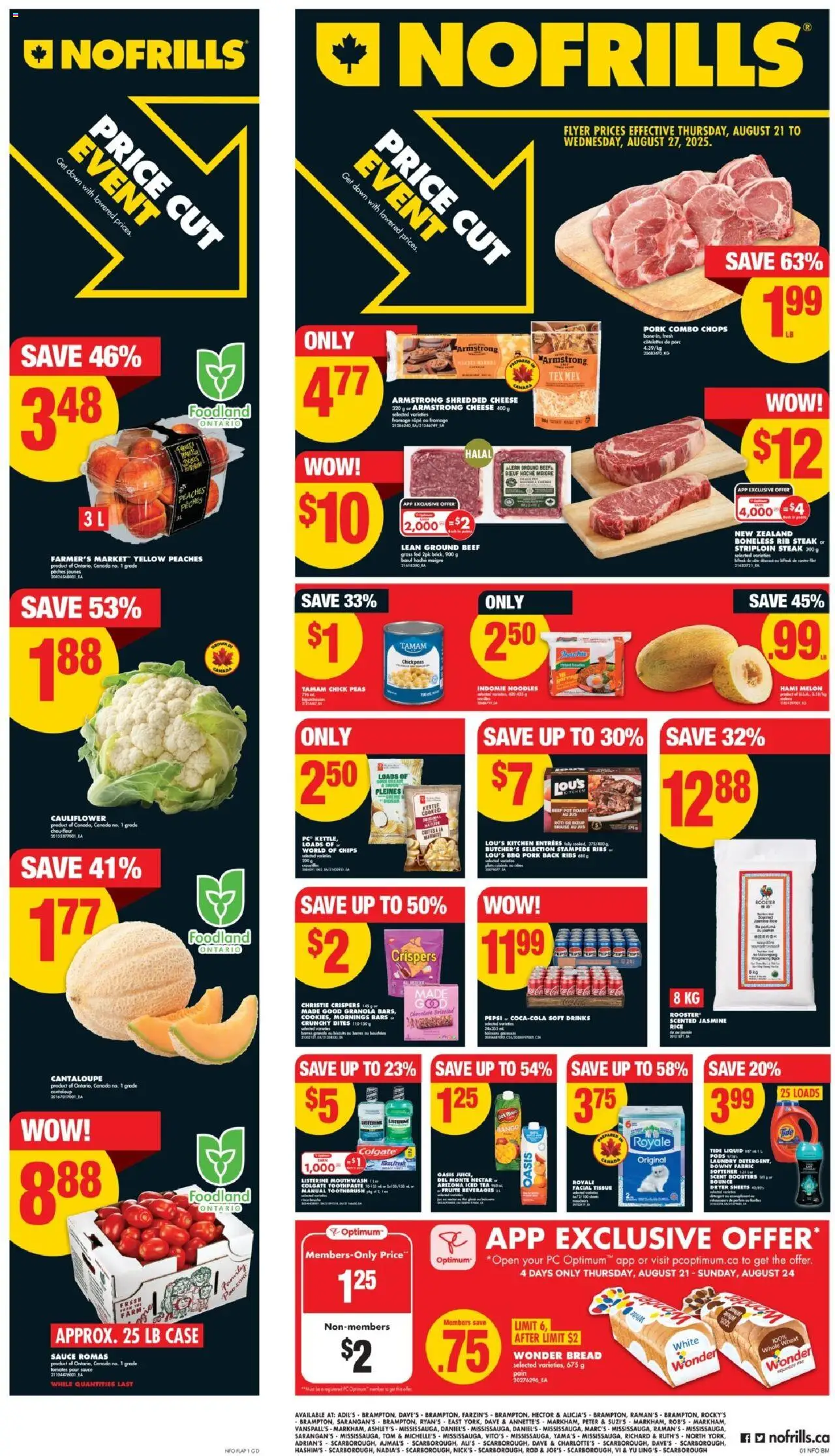 No Frills weekly flyer / circulaire - page 1- valid from Aug 21, 2025