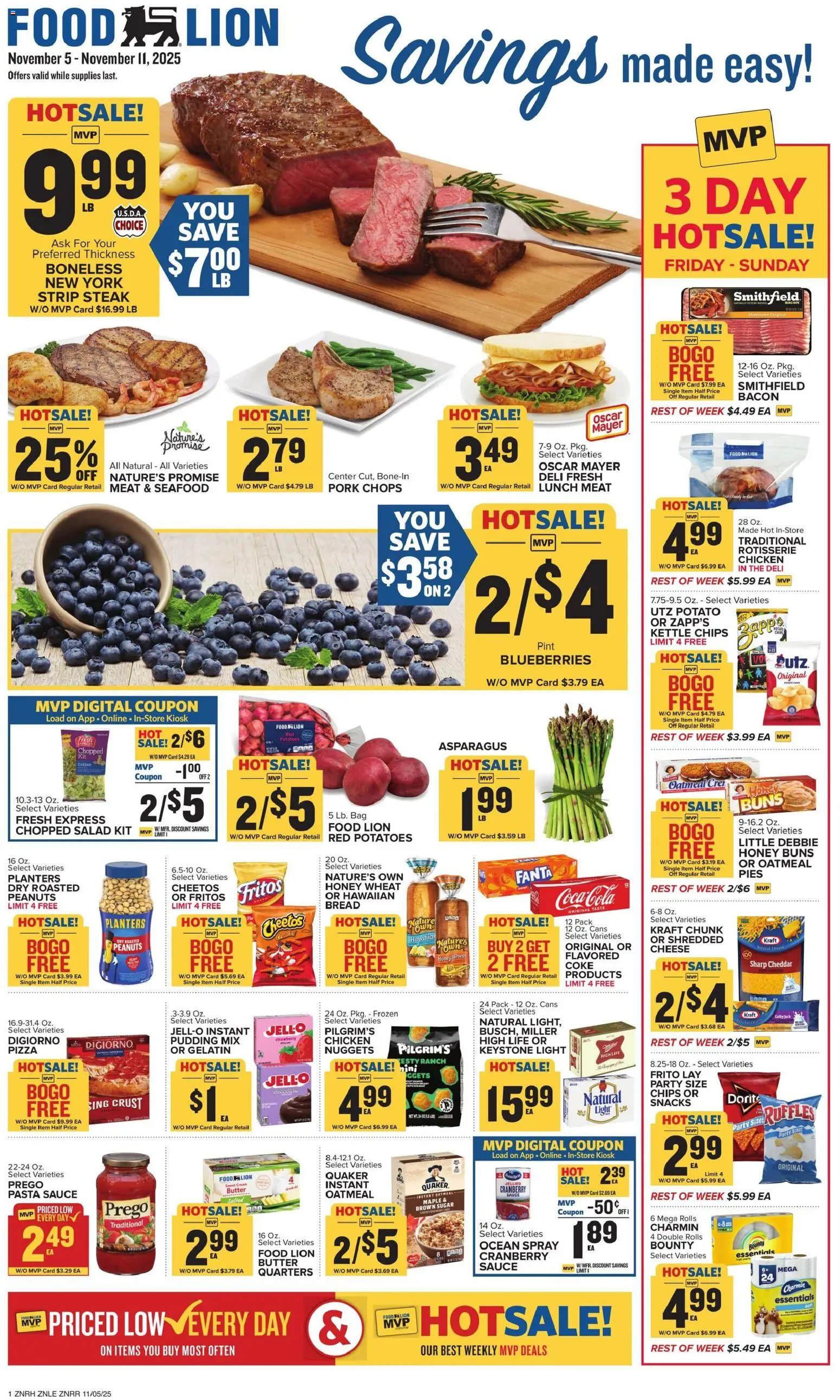 Food Lion Weekly Ad - page 1- valid from 11/05/2025