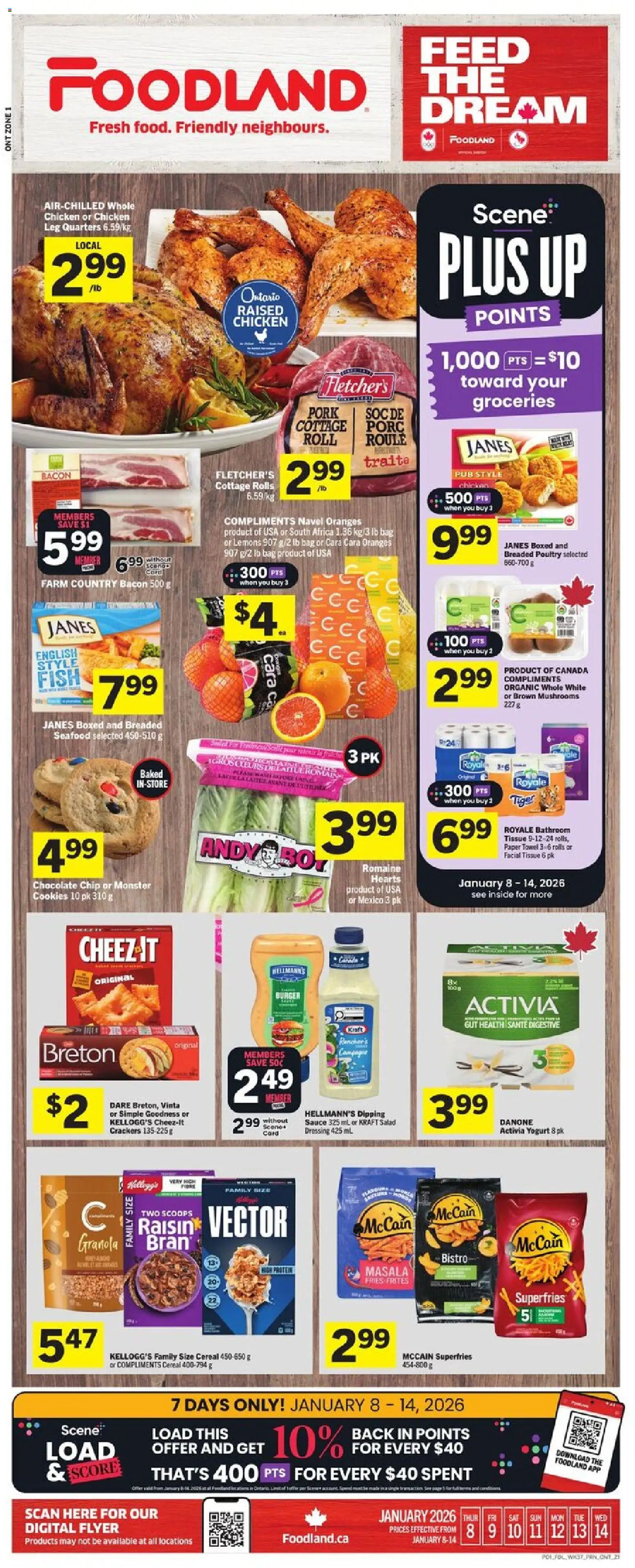 Foodland weekly flyer / circulaire - page 1- valid from Jan 8, 2026