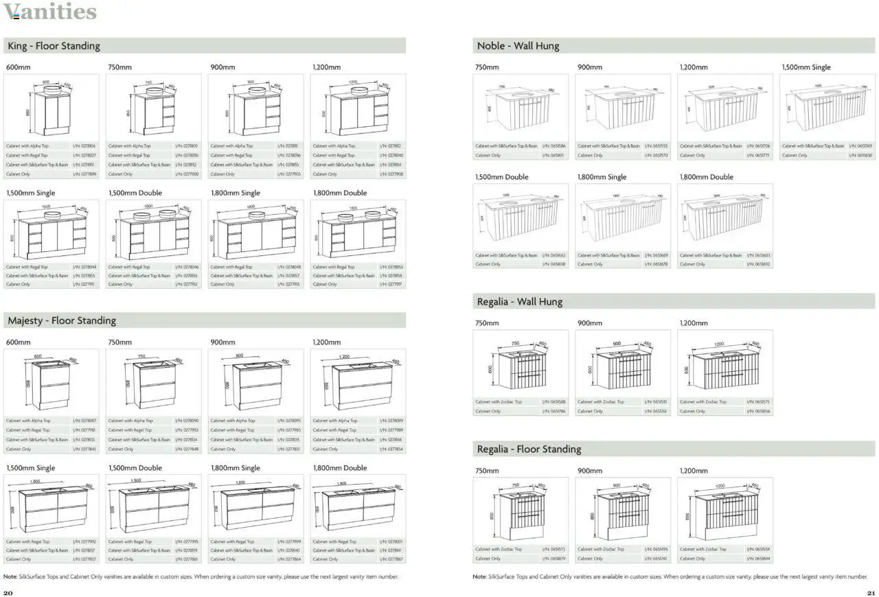 Bunnings Warehouse Bathroom Vanities - page 12- valid from 21/07/2025