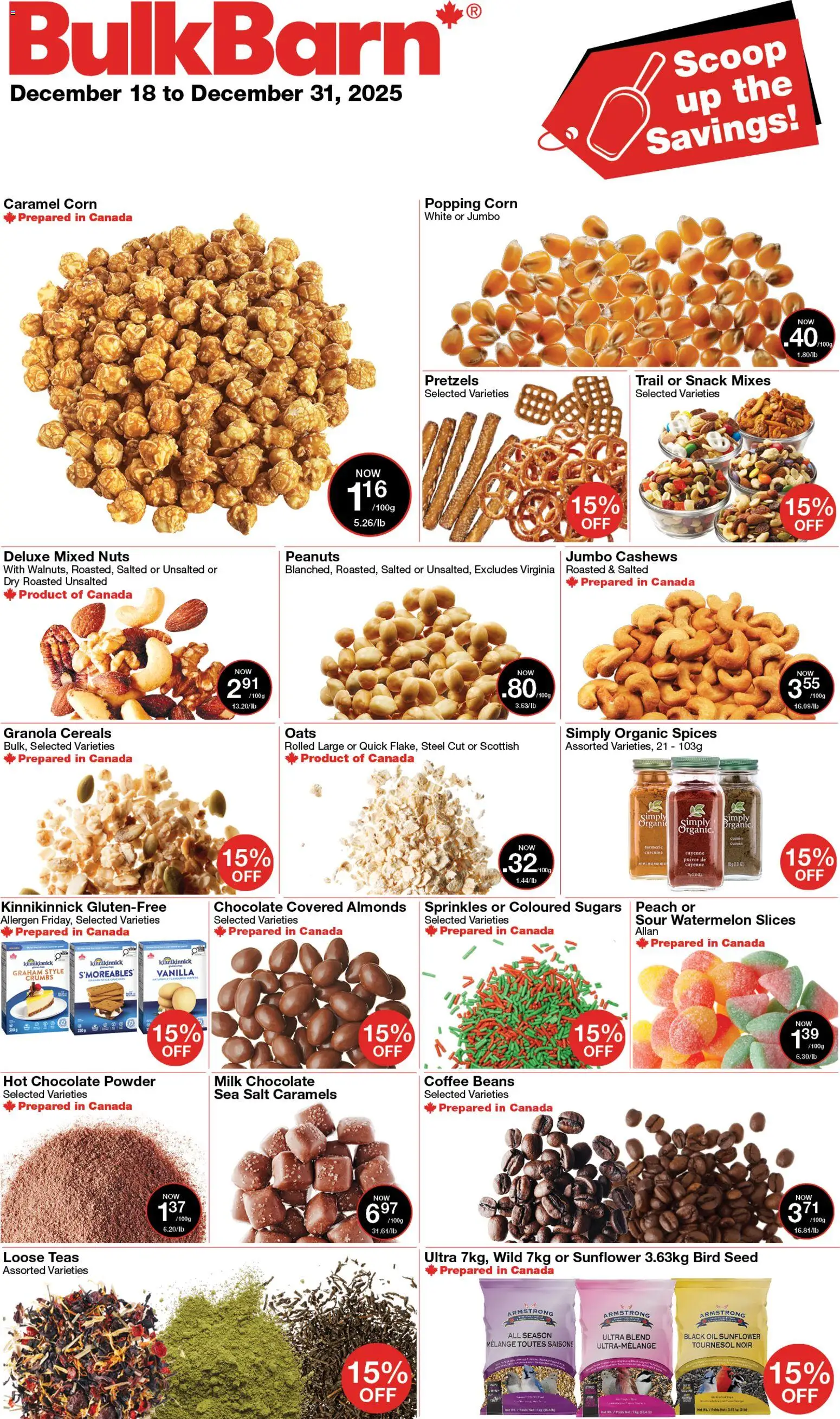 Bulk Barn weekly flyer - page 1- valid from Dec 18, 2025