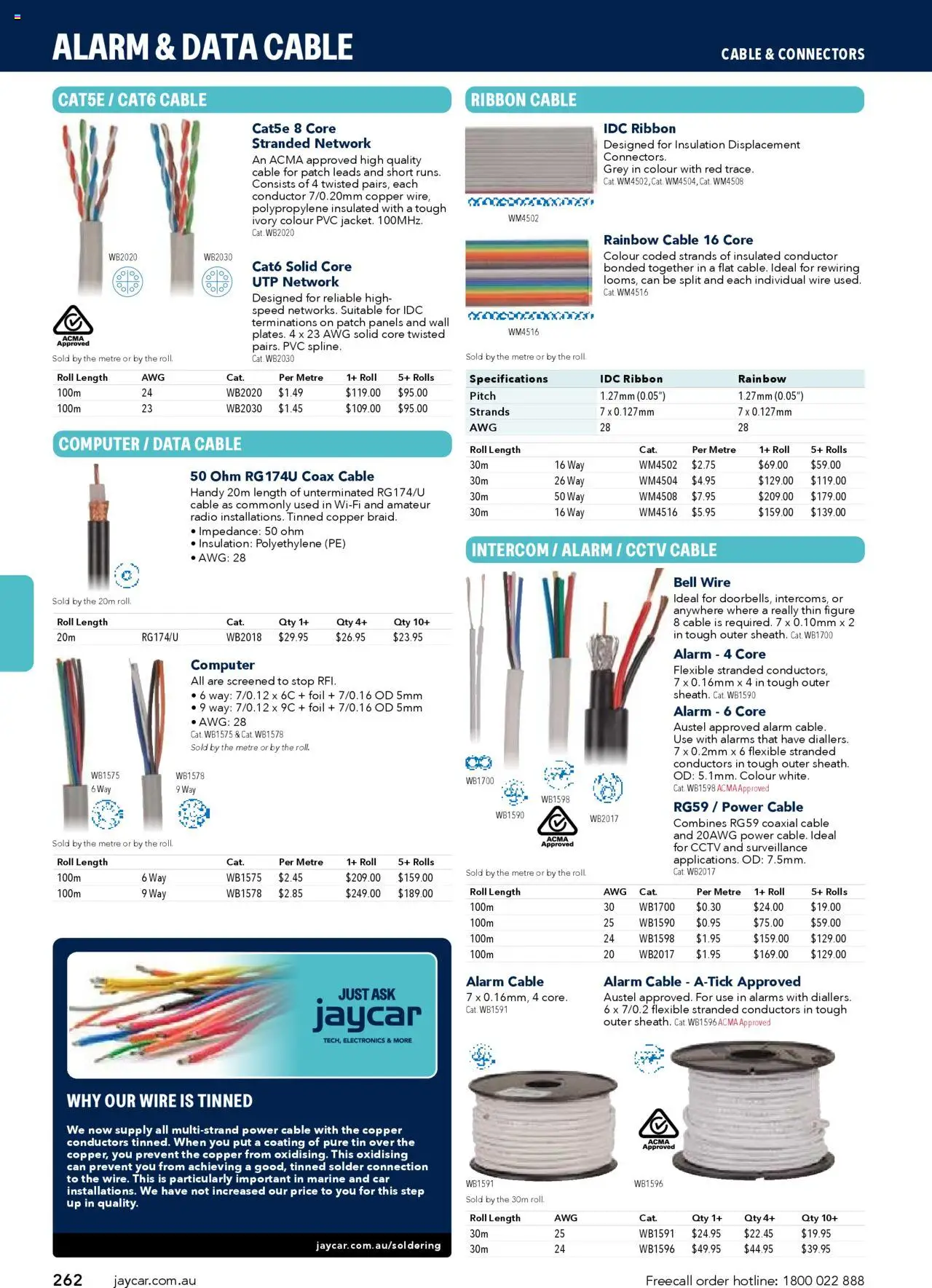 Jaycar Engineering & Scientific Catalogue 2025/2026  - page 262- valid from 09/07/2025