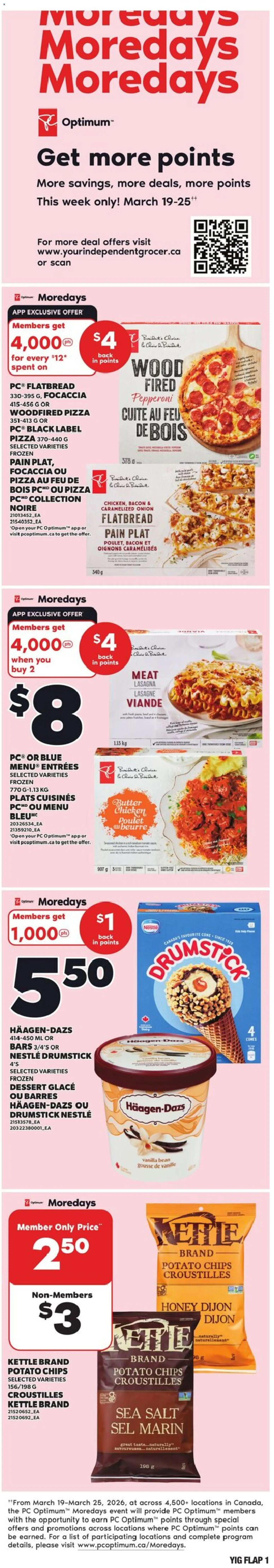 Independent Grocer weekly flyer / circulaire - page 1- valid from Mar 19, 2026