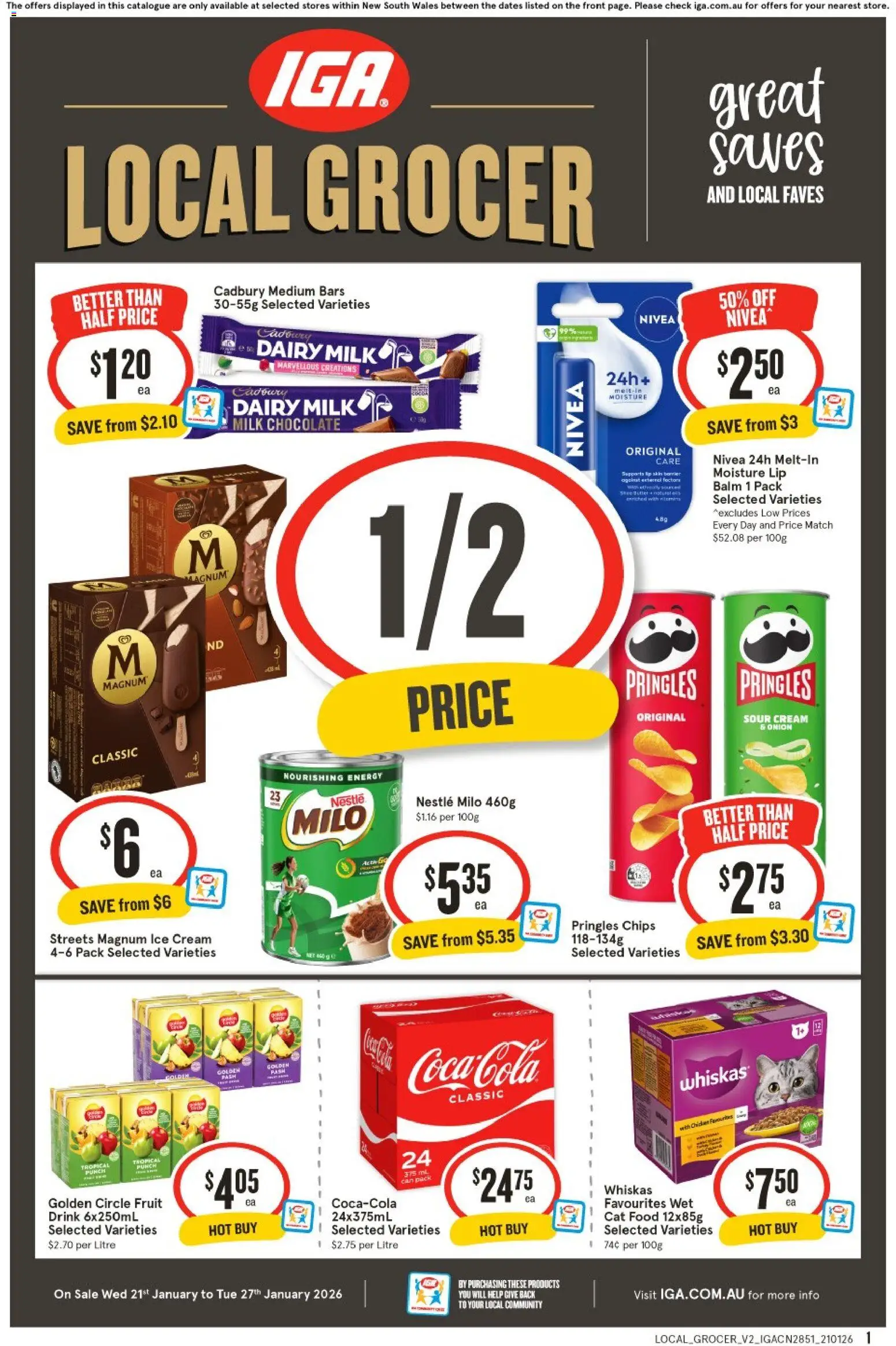 IGA Local Grocer NSW - page 1- valid from 21/01/2026