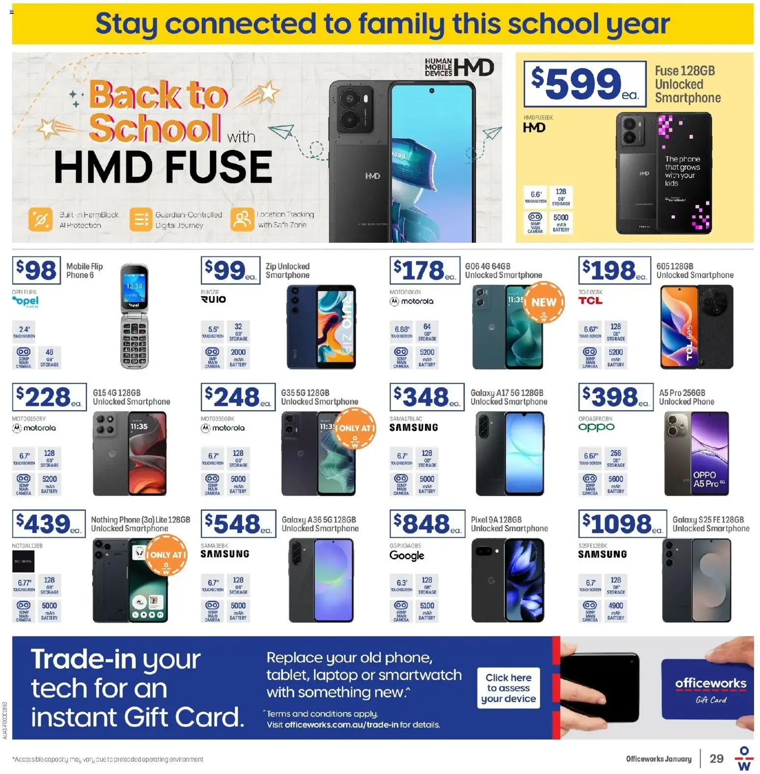 Officeworks  Catalogue  - page 29- valid from 01/01/2026