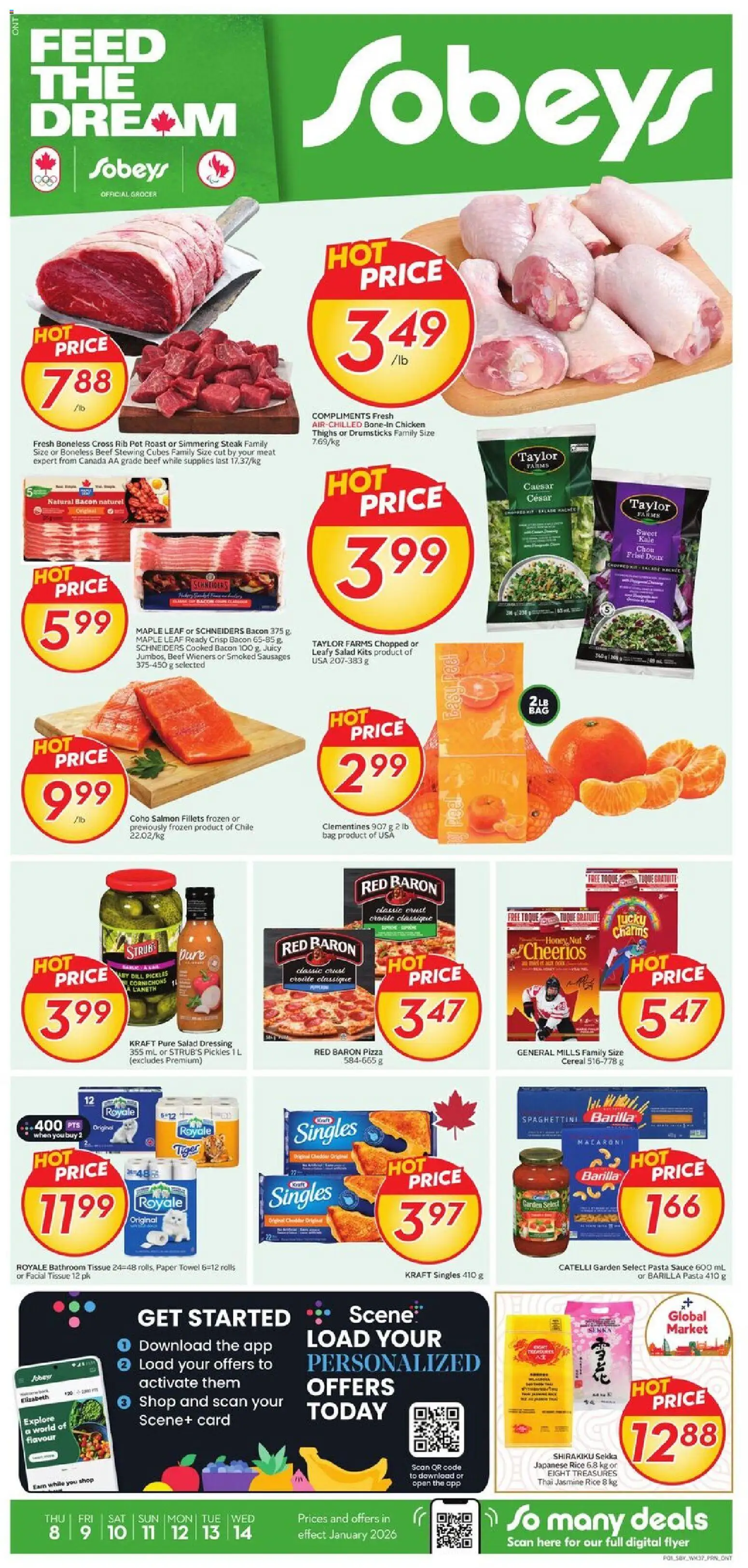 Sobeys weekly flyer / circulaire - page 1- valid from Jan 8, 2026