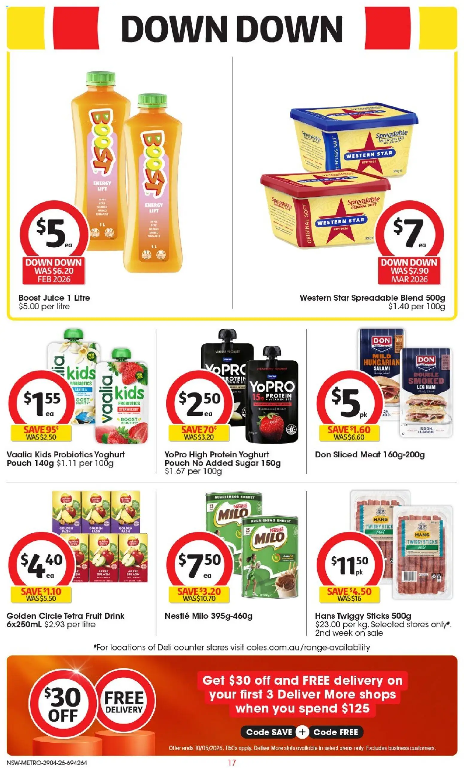 Coles catalogue  - page 17- valid from 29/04/2026