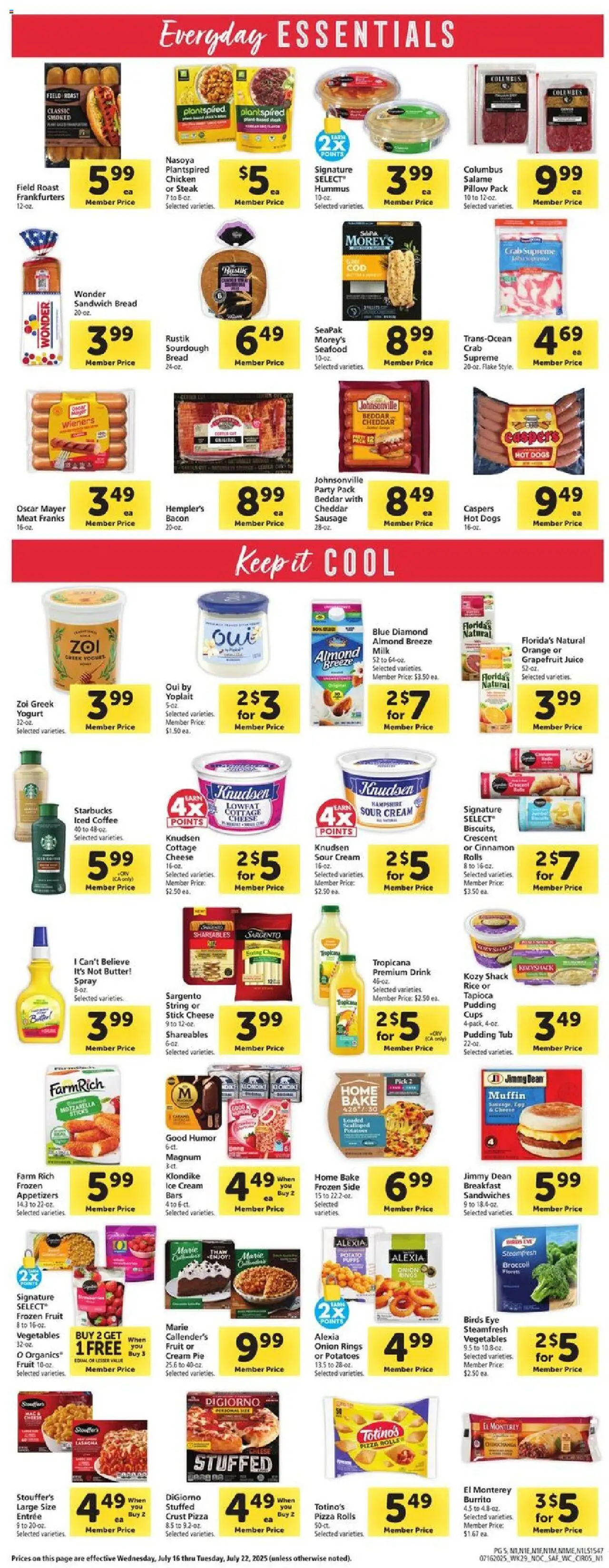 Safeway Weekly Ad - page 5- valid from 07/16/2025