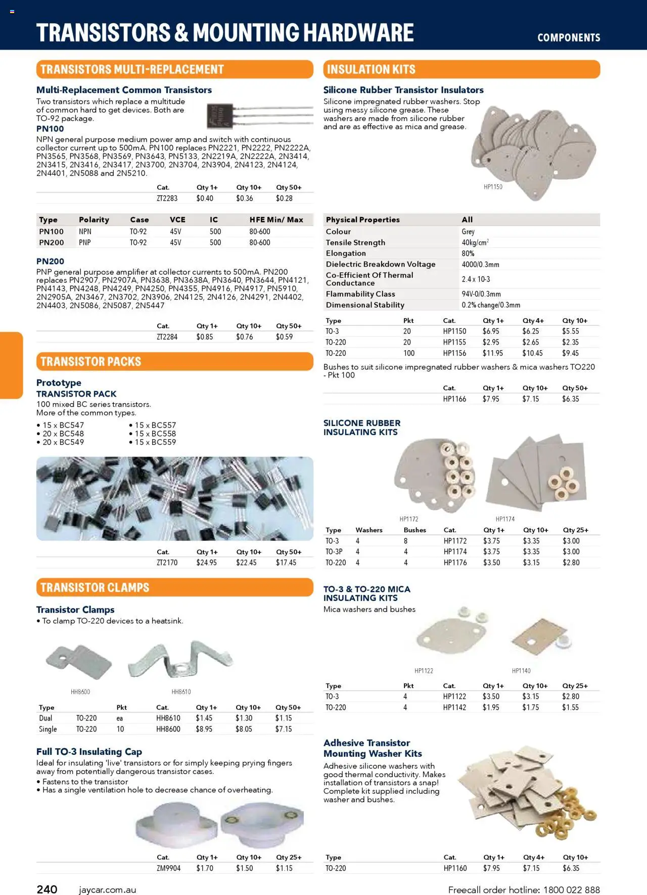 Jaycar Engineering & Scientific Catalogue 2025/2026  - page 240- valid from 09/07/2025