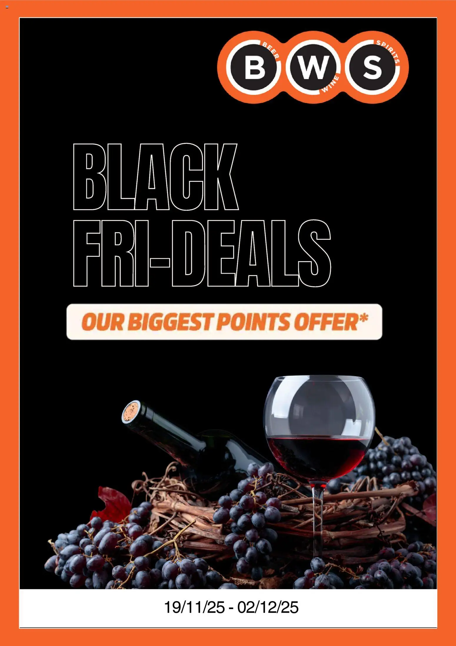 BWS Black Friday - page 1- valid from 19/11/2025