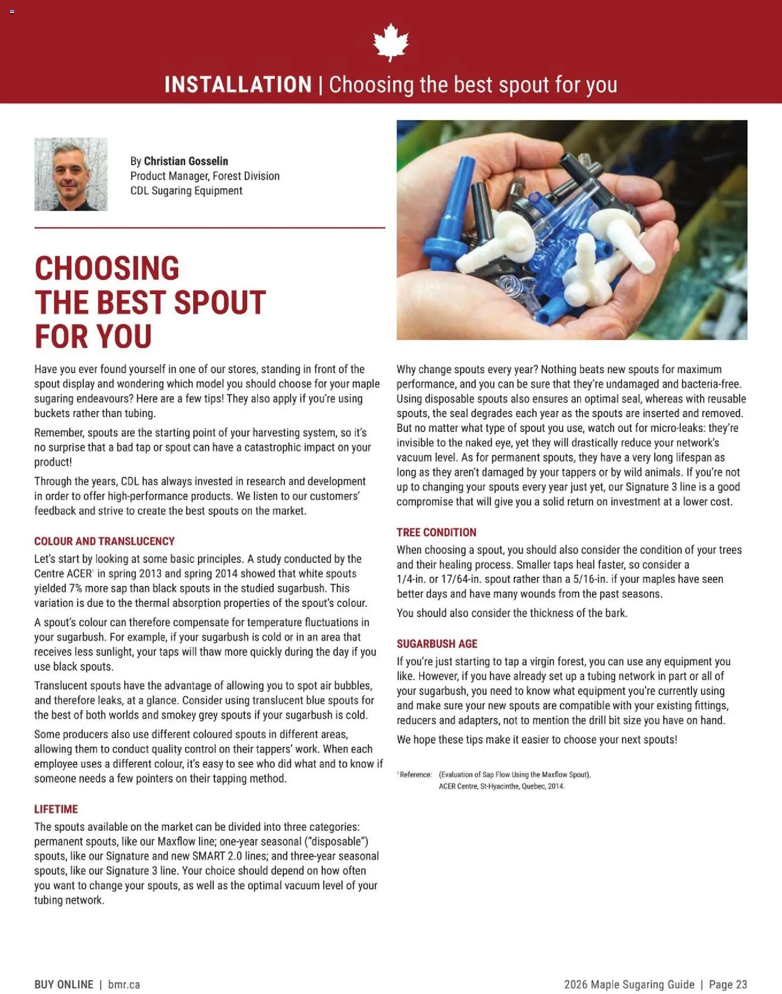 BMR - Agrizone Maple Sugaring Guide - page 23- valid from Jan 1, 2026