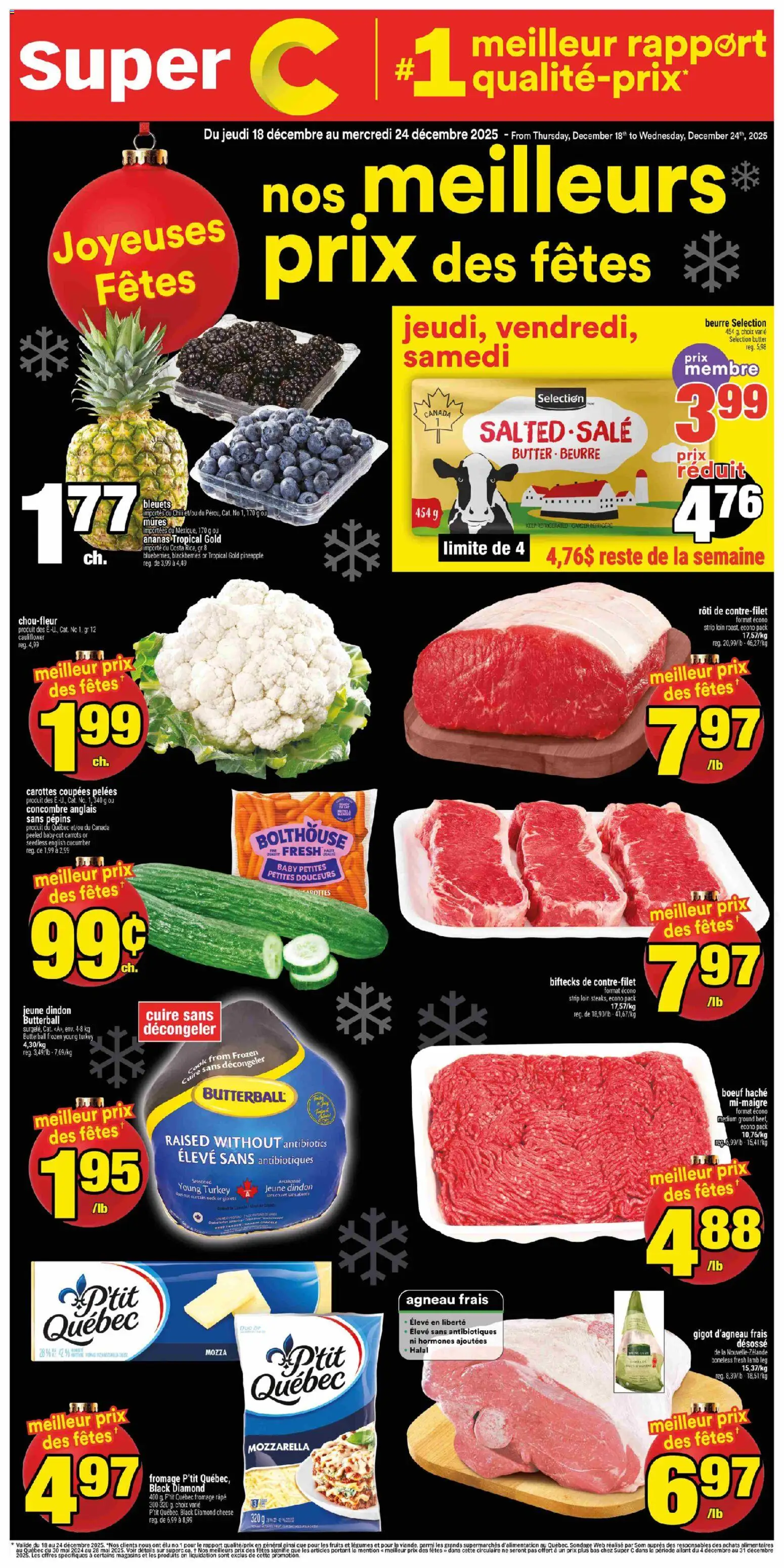 Super C weekly flyer / circulaire - page 1- valid from Dec 18, 2025