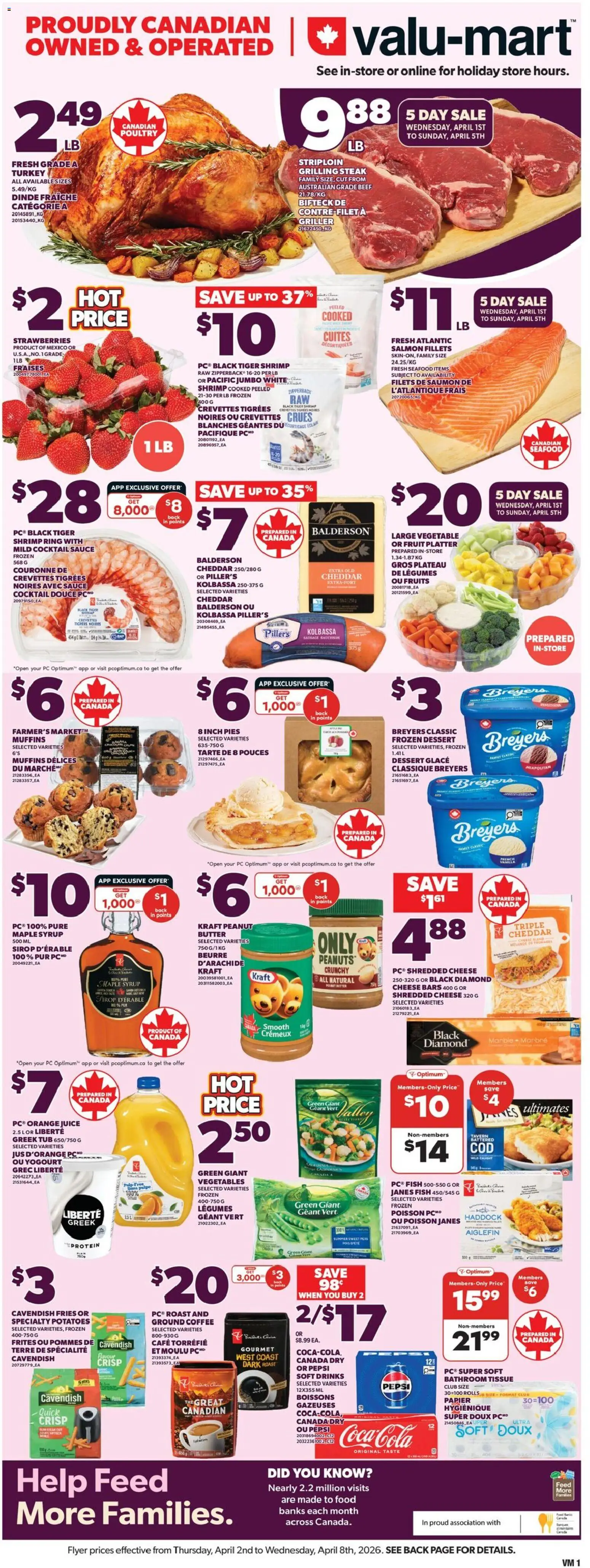 Valu Mart weekly flyer - page 1- valid from Apr 2, 2026