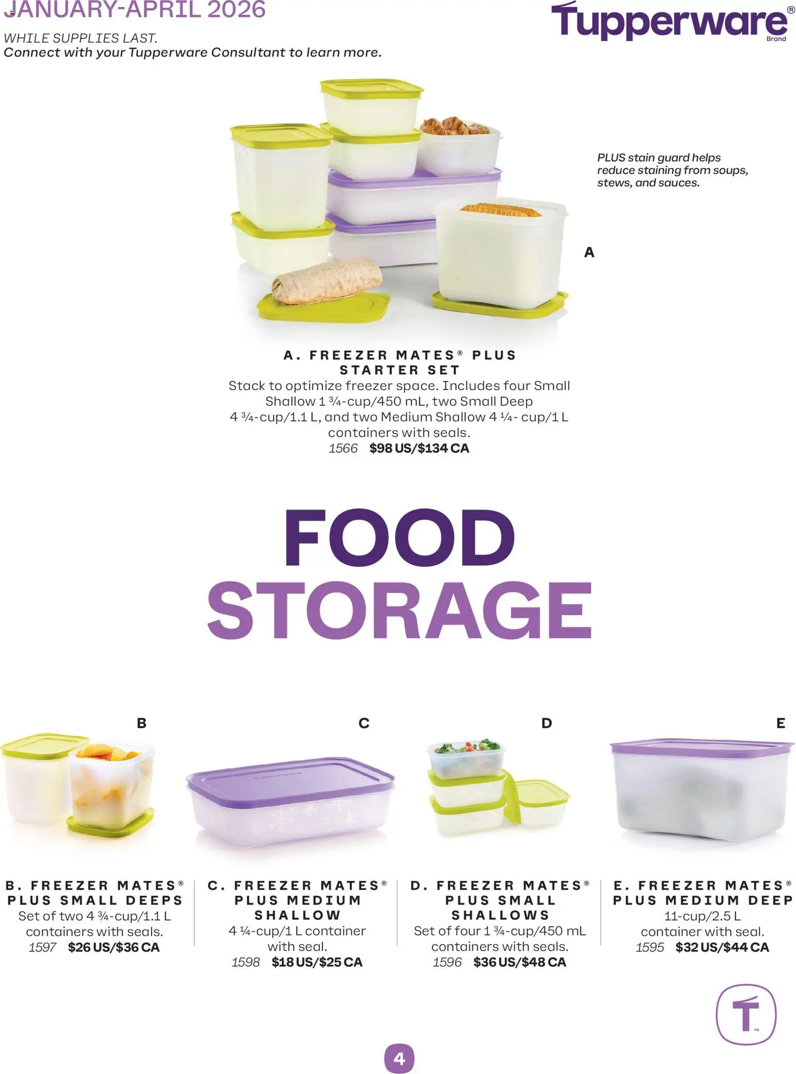 Tupperware flyer - page 4- valid from Jan 1, 2026