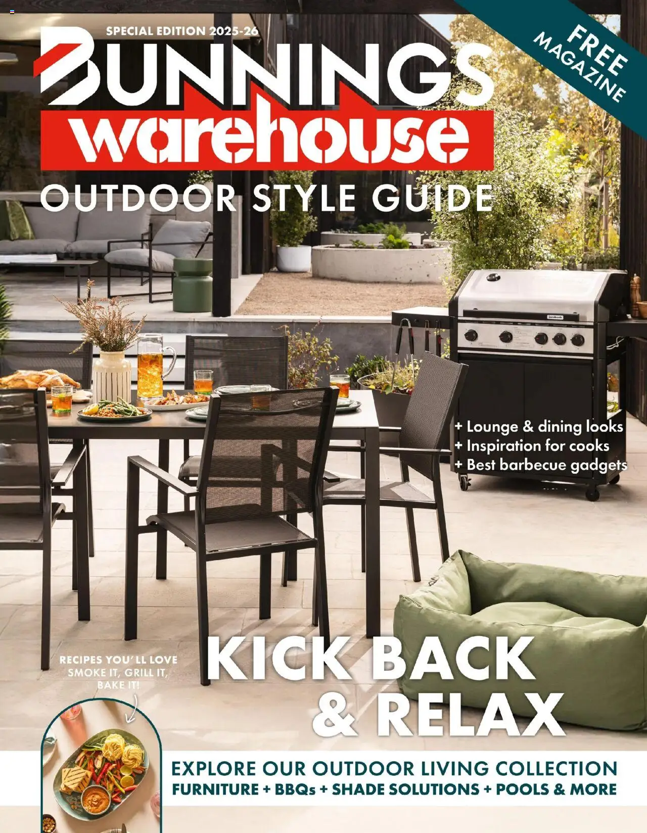 Bunnings Warehouse Outdoor Style Magazine 2025/26 - page 1- valid from 25/08/2025