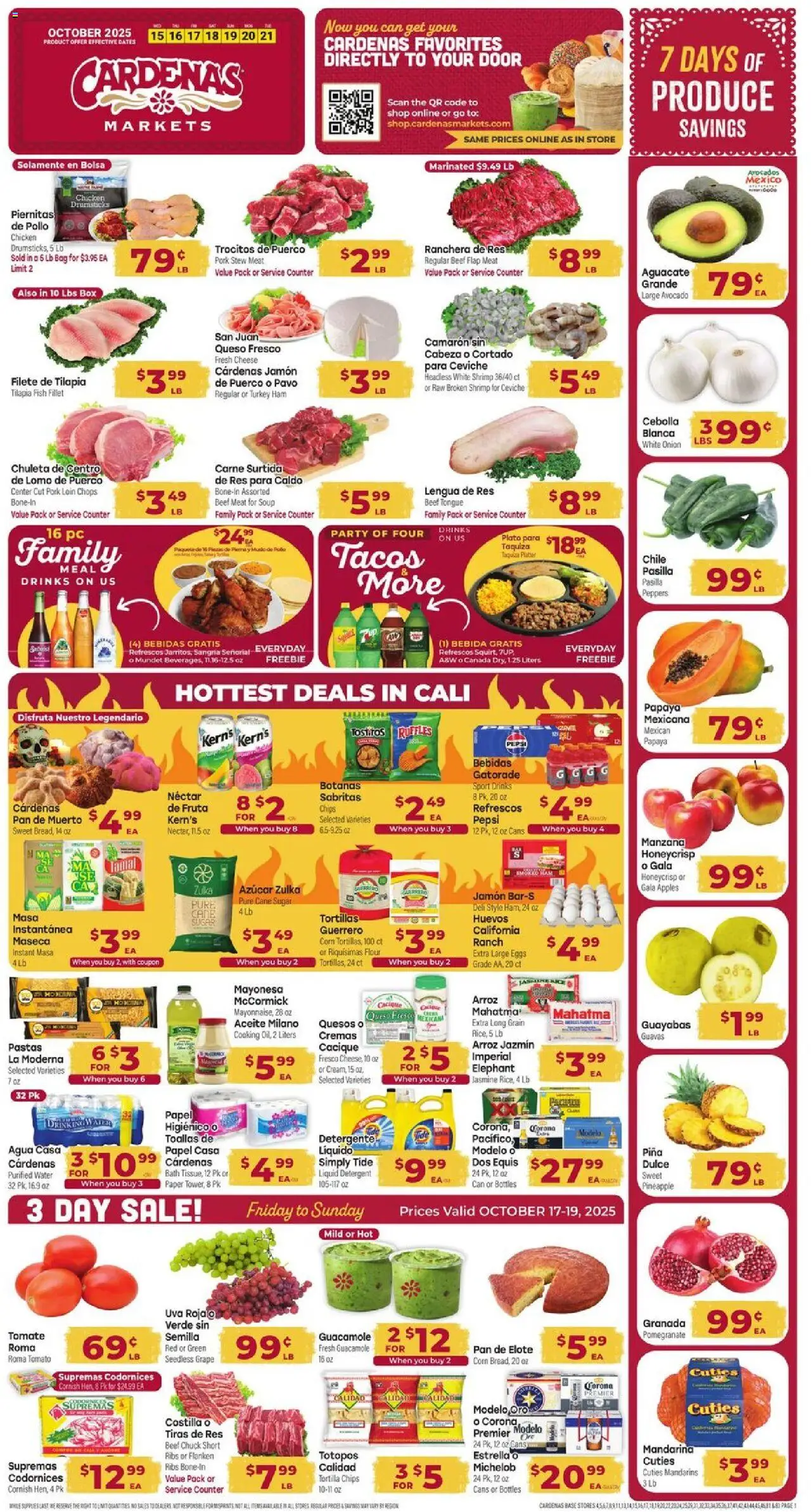 Cardenas Weekly Ad - CA - page 1- valid from 10/15/2025