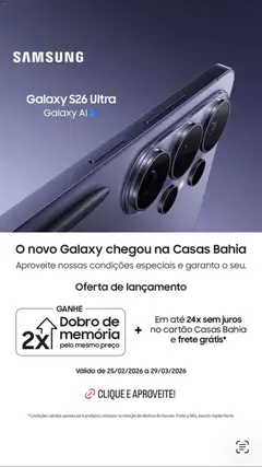 Pré-visualização Casas Bahia ofertas válida a partir de 05/03/2026