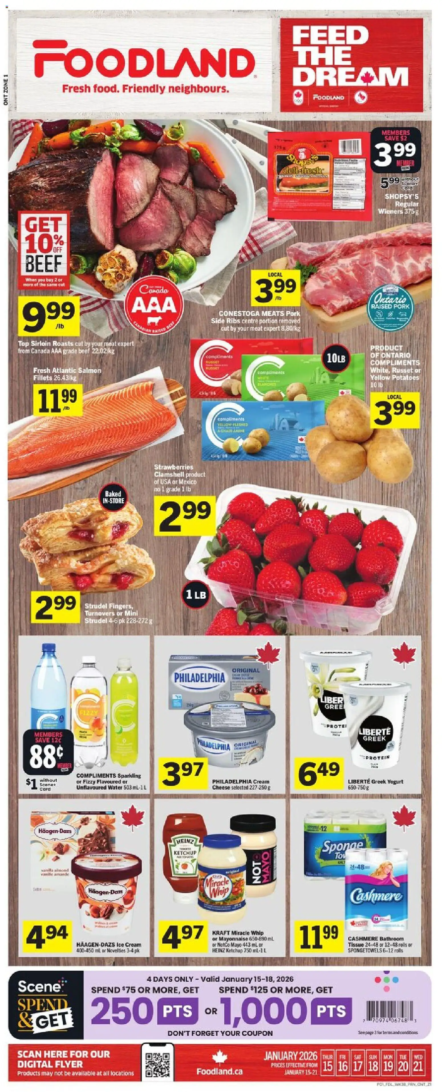 Foodland weekly flyer / circulaire - page 1- valid from Jan 15, 2026
