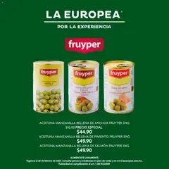 La Europea catálogo Aceituna Rellena  válido desde 08/01/2026