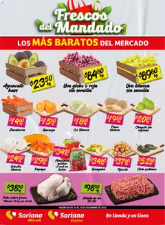 Soriana - Frescos del Mandado Mercado: Ver, Tab, Chis, Camp, Yuc y Q. Roo válido desde 16/12/2025