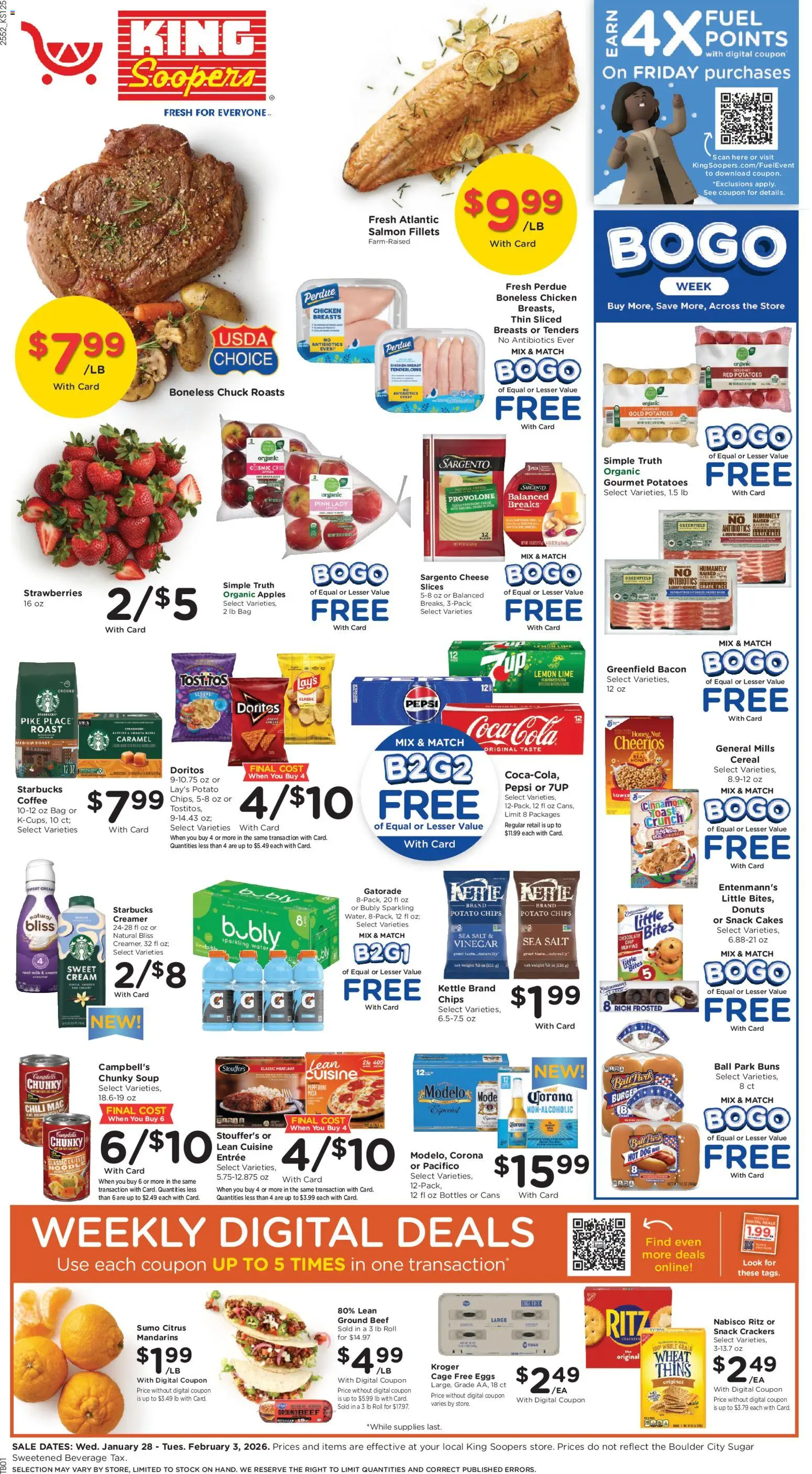 King Soopers Weekly Ad - page 1- valid from 01/28/2026