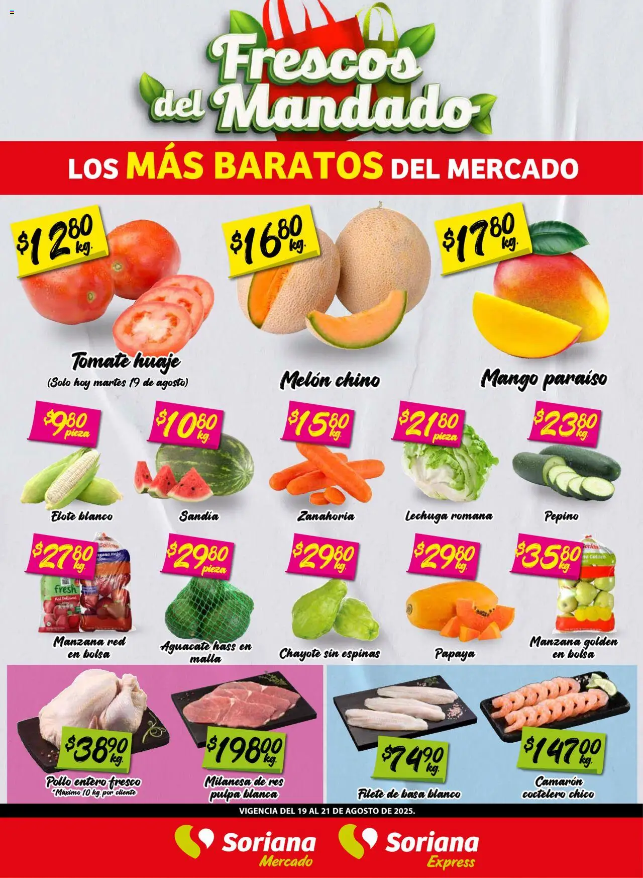 Soriana - Frescos del Mandado Mercado: Tamaulipas - página 1- válido desde 19/08/2025