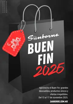 Sanborns Buen Fin aviso válido desde 13/11/2025