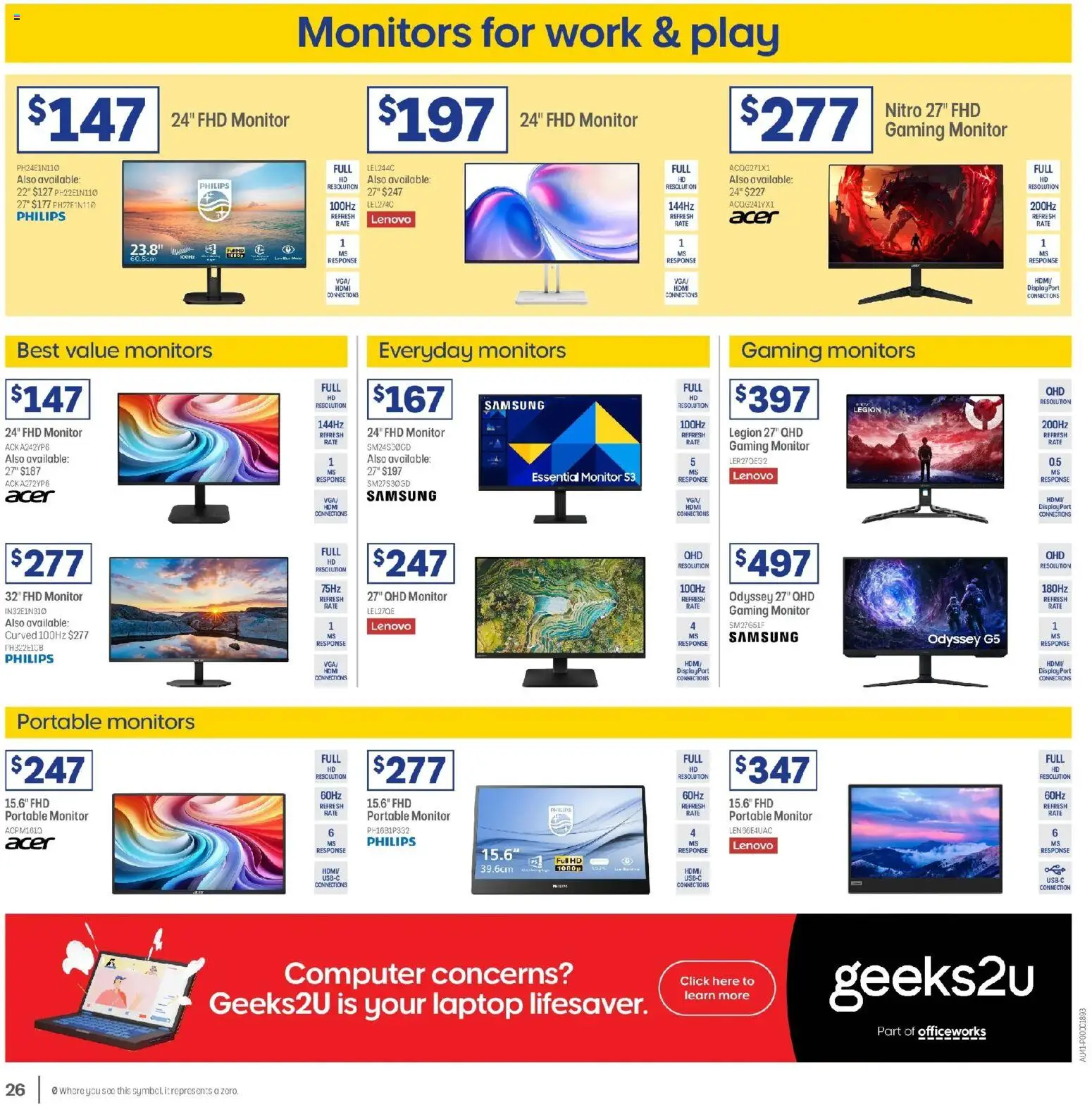 Officeworks  Catalogue  - page 26- valid from 01/01/2026