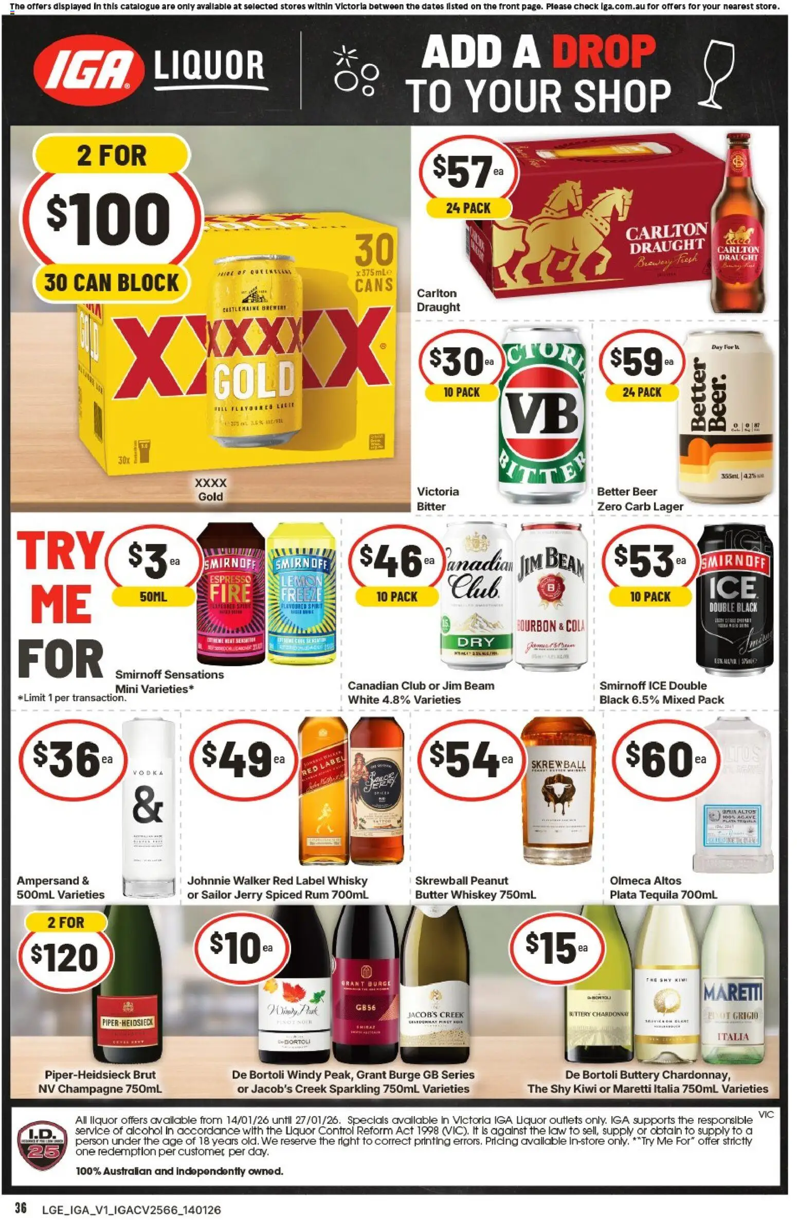 IGA Catalogue VIC - page 5- valid from 14/01/2026