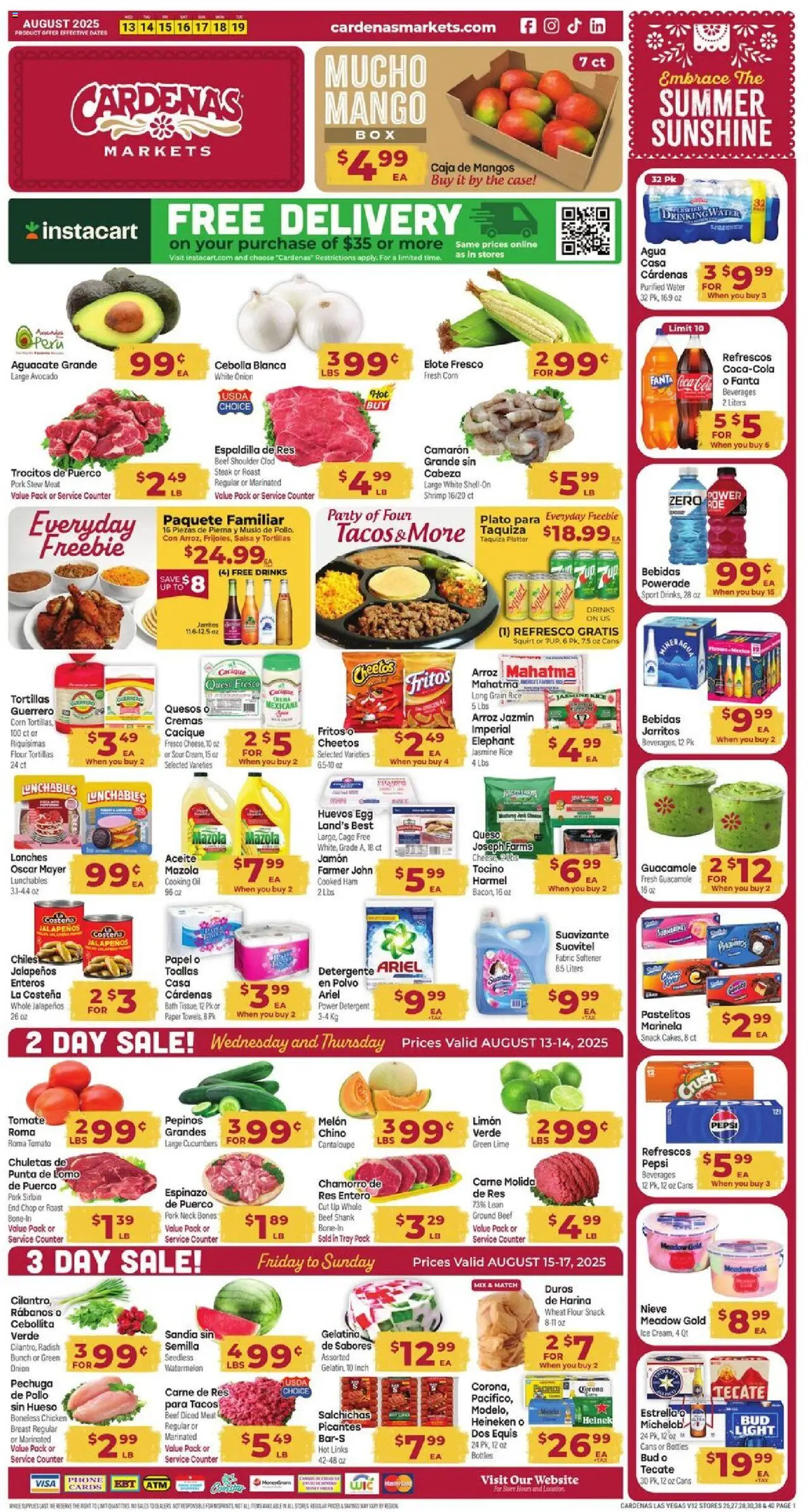 Cardenas Weekly Ad - NV - page 1- valid from 08/13/2025