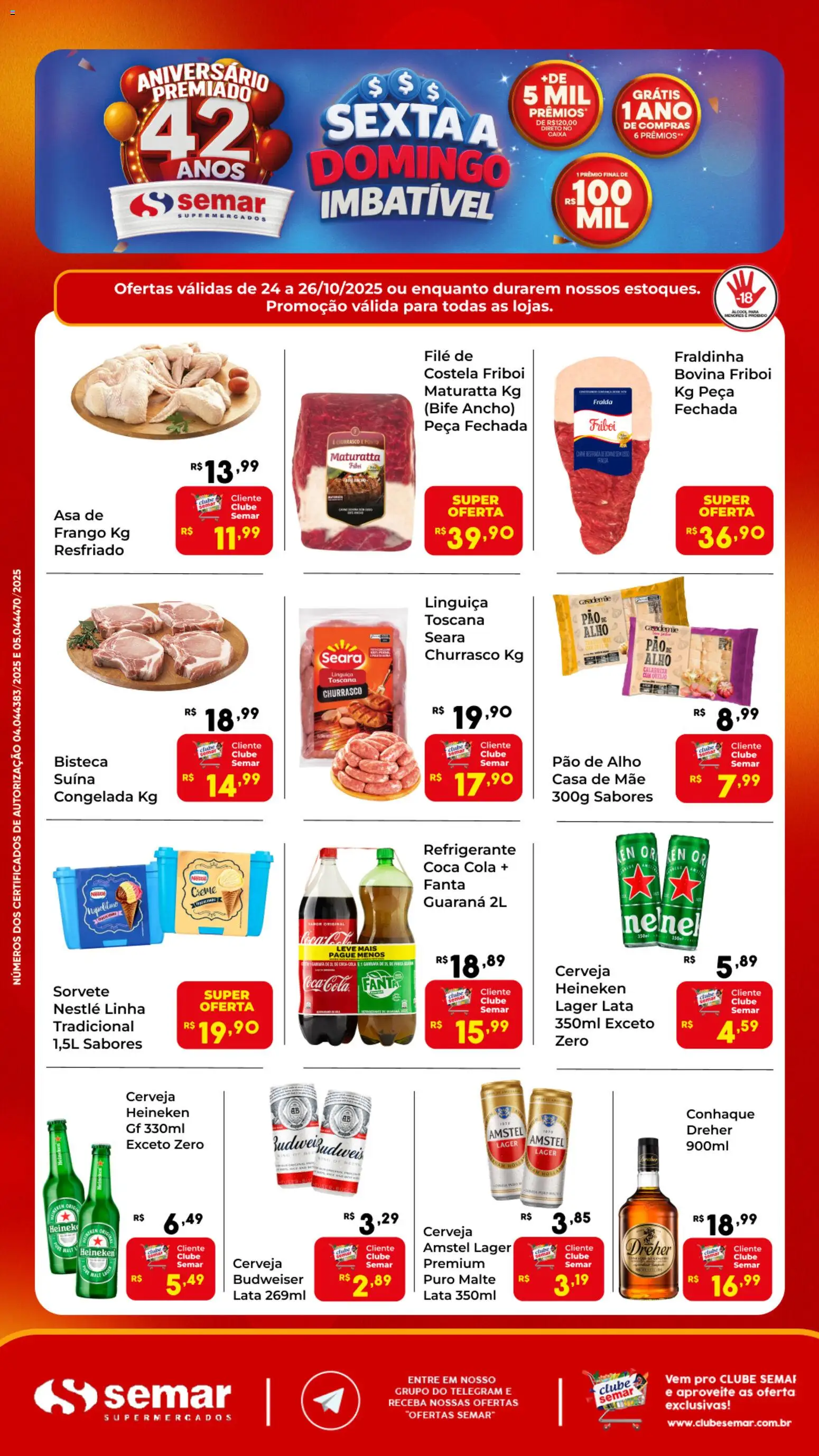 Semar Supermercado - Ofertas Fim de semana - página 1- válido a partir de 24/10/2025
