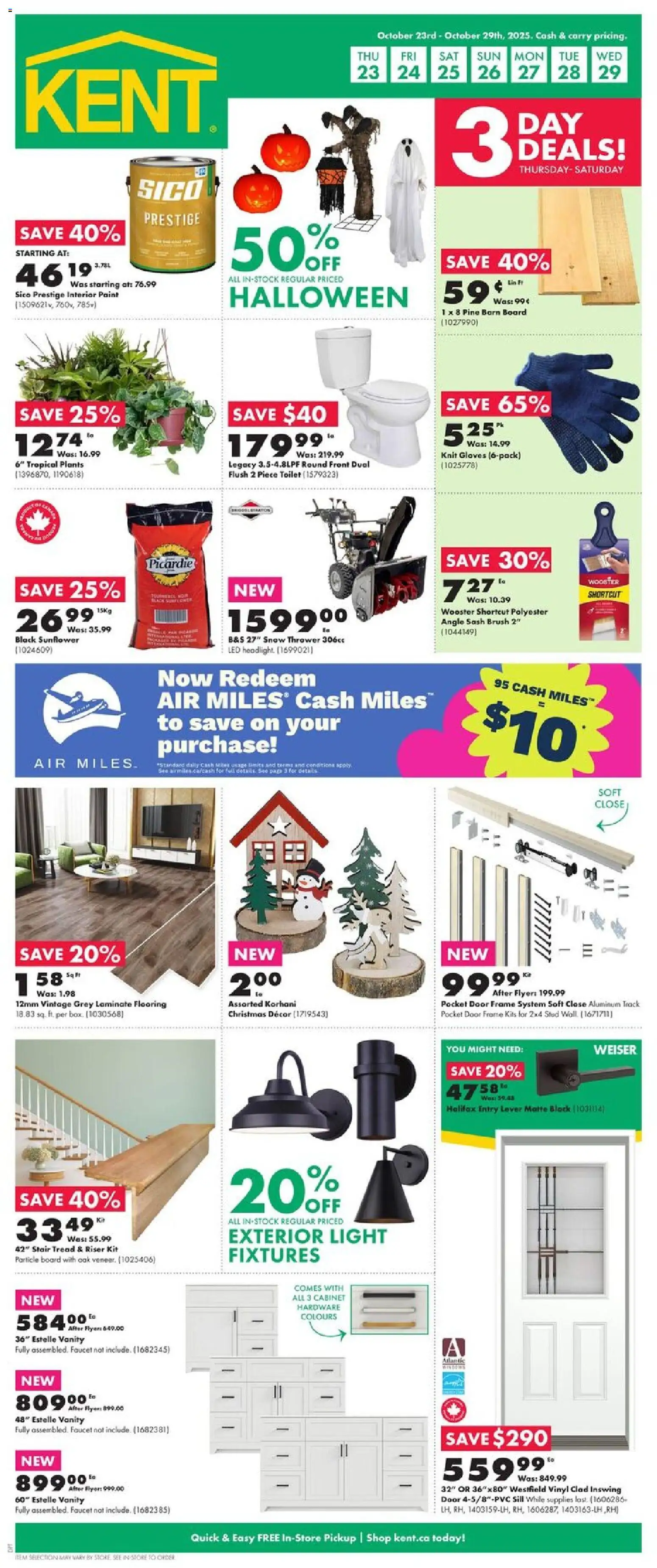 Kent weekly flyer / circulaire - page 1- valid from Oct 23, 2025