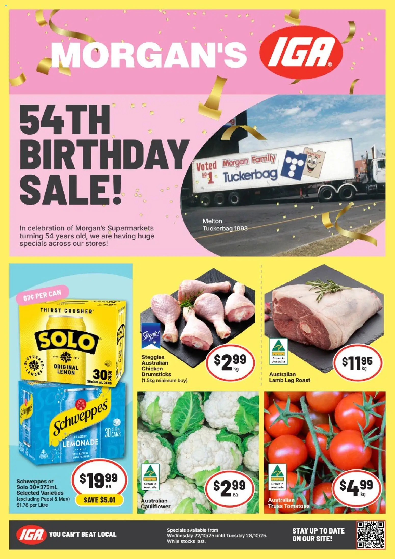 IGA Morgan's 54th Birthday Sale - page 1- valid from 22/10/2025