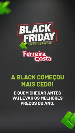 Pré-visualização Ferreira Costa Black Friday válida a partir de 02/11/2025