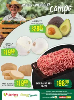 Soriana - Martes y Miércoles del Campo Súper: Ags, Nay, Jal, Qro, Col, Mich, Gto, Hgo, Tlax, Mor, Pue, Gro, Oax, Edo. de Mex, Vall válido desde 21/10/2025