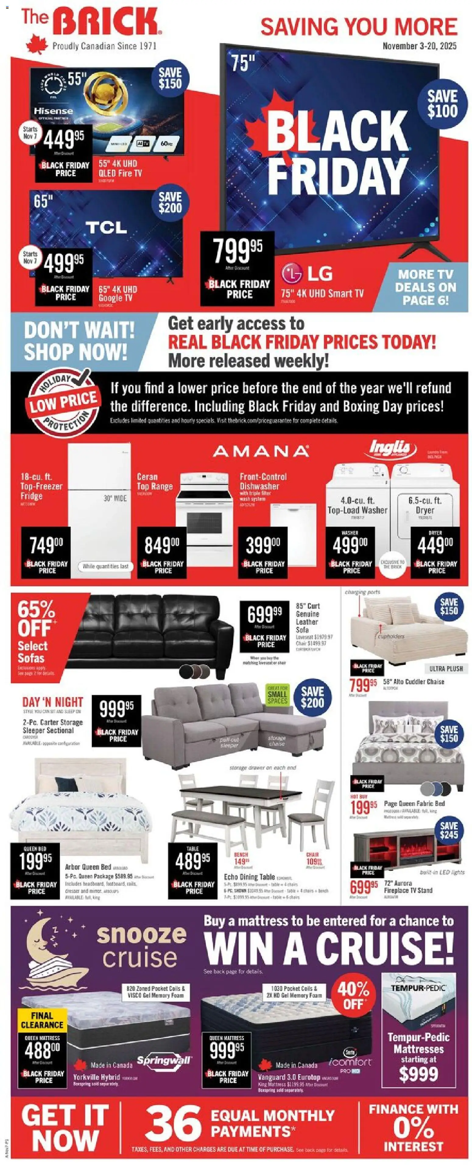 The Brick - Black Friday  - page 1- valid from Nov 3, 2025