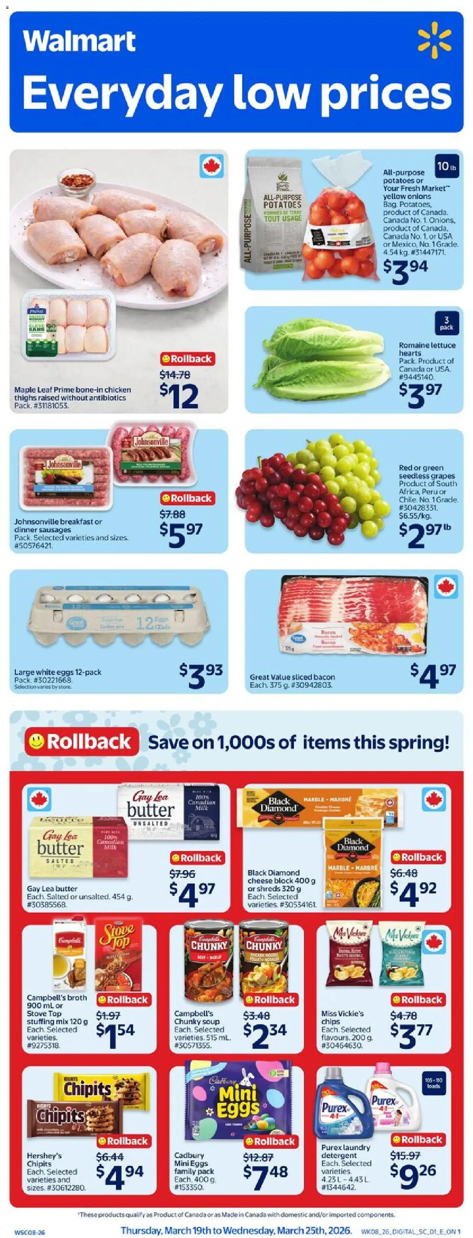 Walmart weekly flyer - page 1- valid from Mar 19, 2026