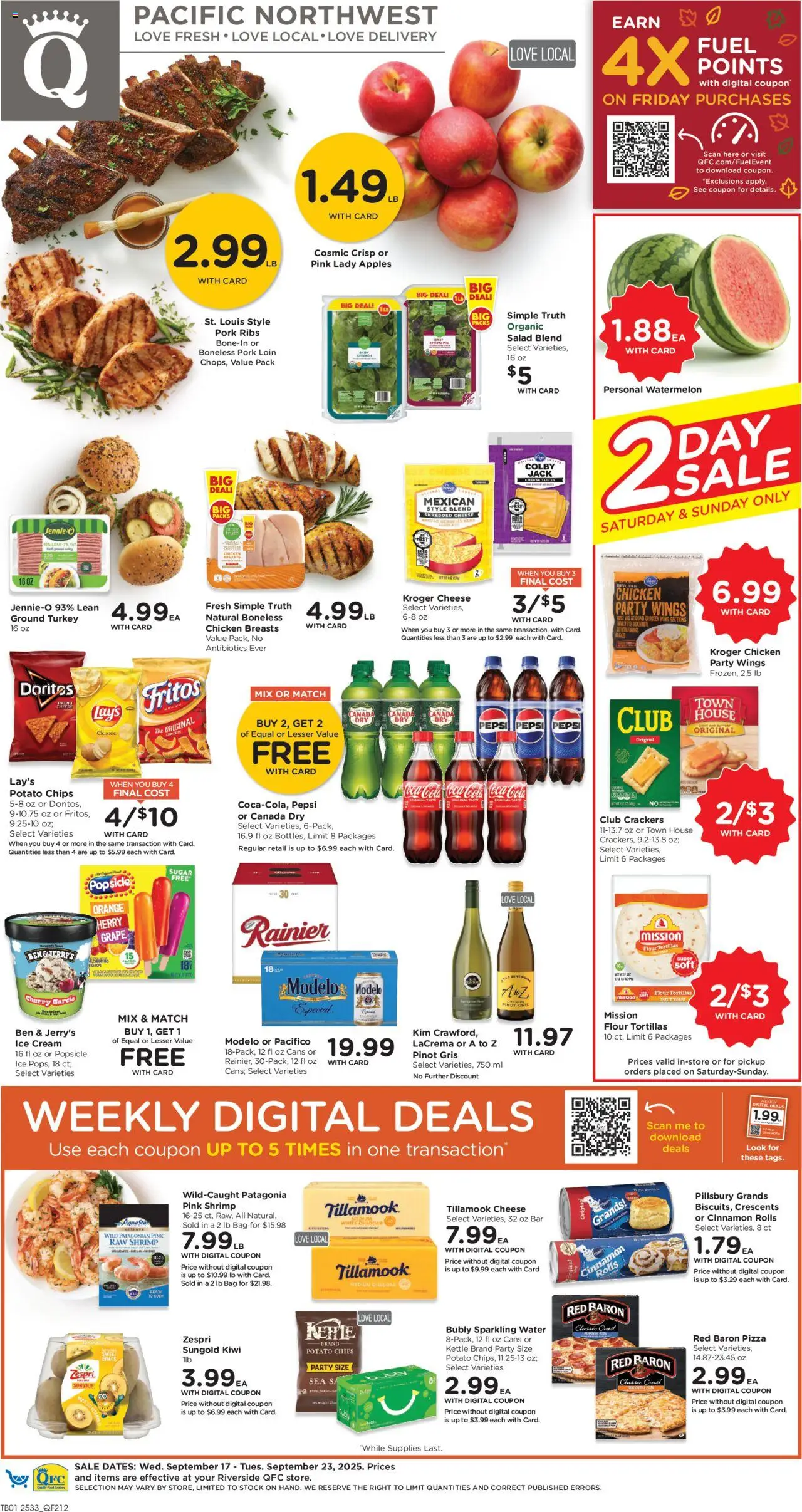 QFC Weekly Ad - WA - page 1- valid from 09/17/2025