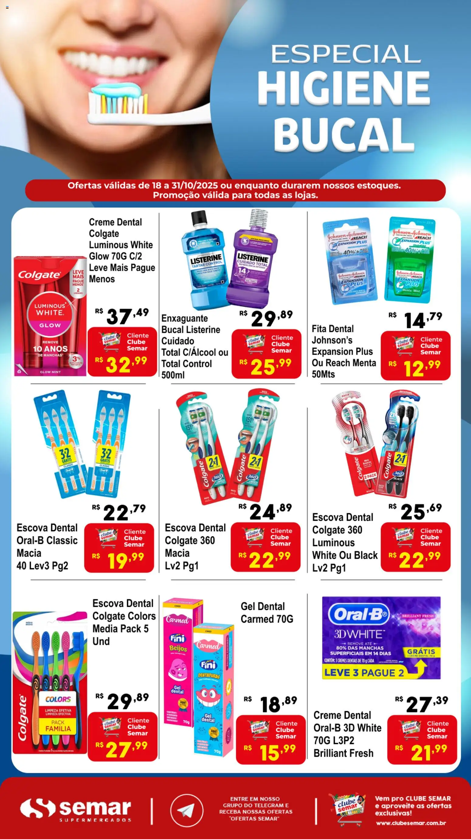 Semar Supermercado - Ofertas Especial Higiene Bucal - página 1- válido a partir de 18/10/2025
