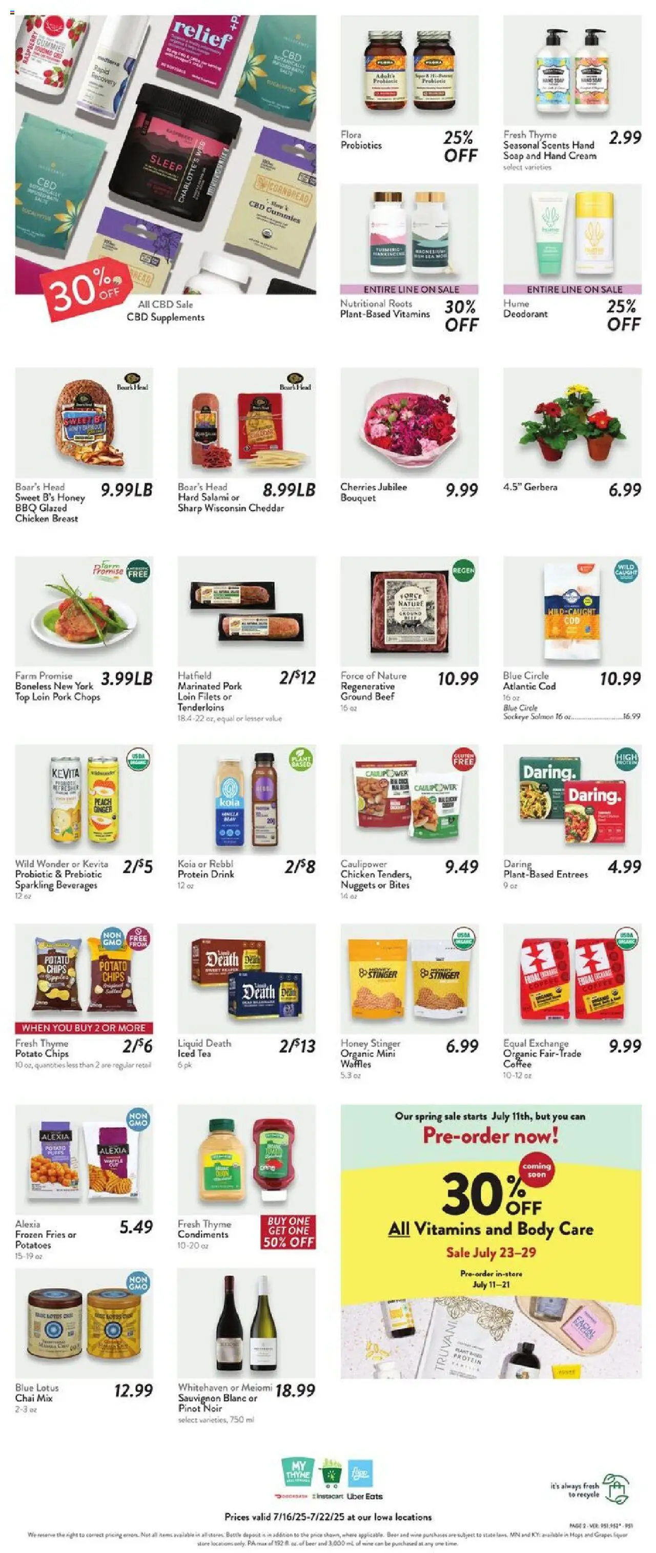 Fresh Thyme Weekly Ad - IA - page 5- valid from 07/16/2025