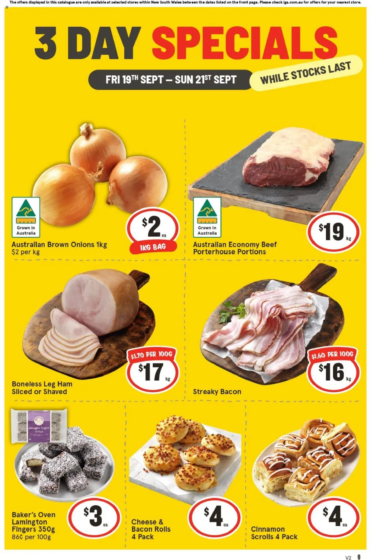 IGA 3 Day Specials NSW - page 1- valid from 19/09/2025