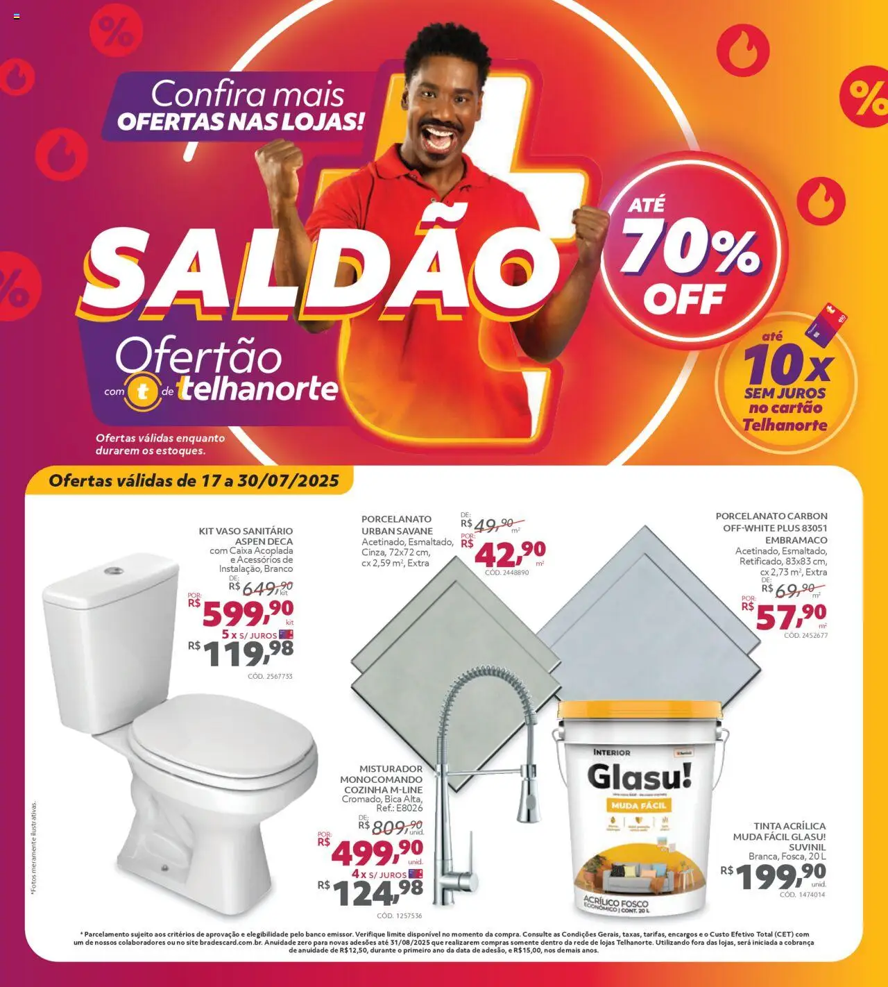 Telhanorte - Ofertas da semana  - página 1- válido a partir de 17/07/2025
