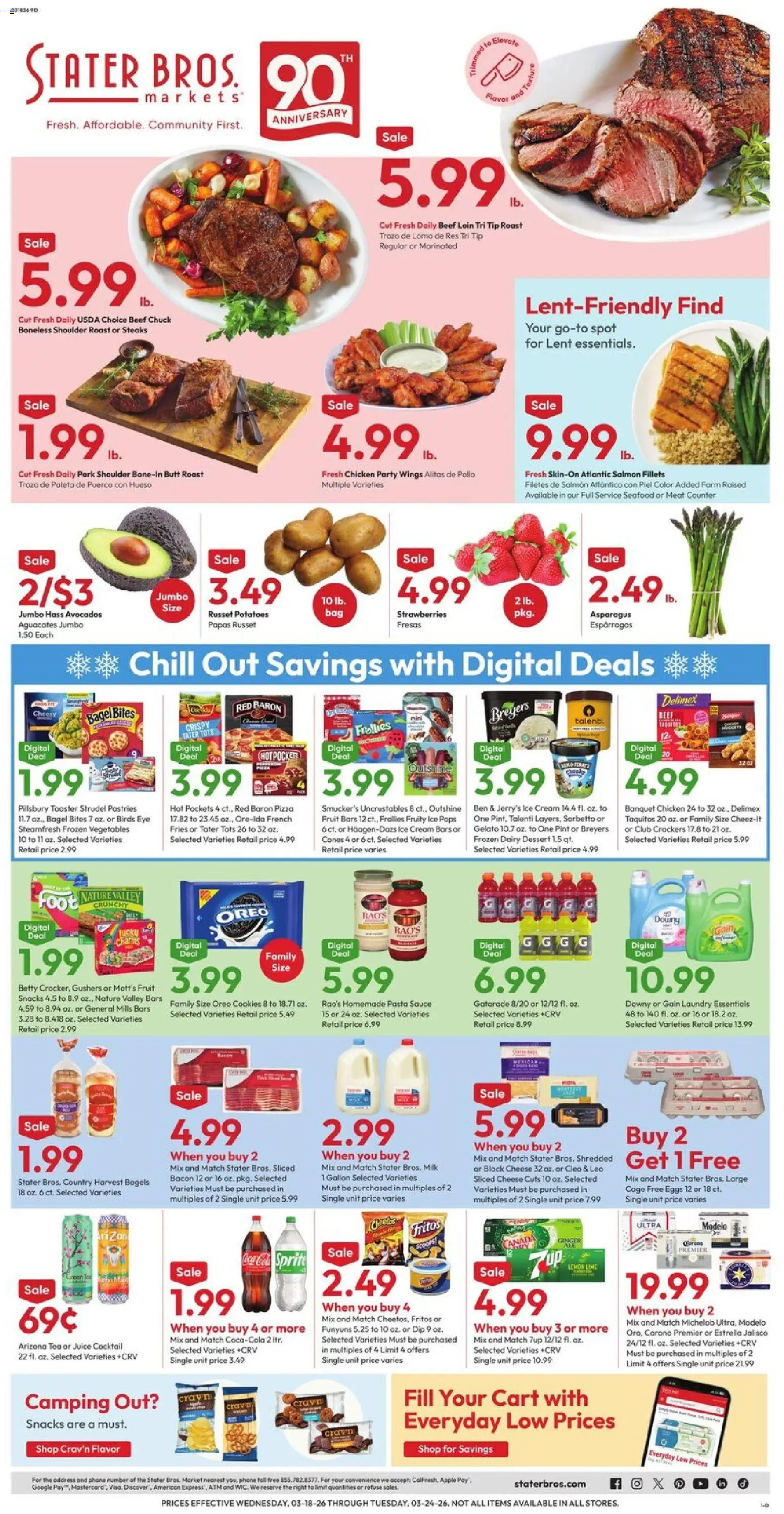 Stater Bros Weekly Ad - page 1- valid from 03/18/2026